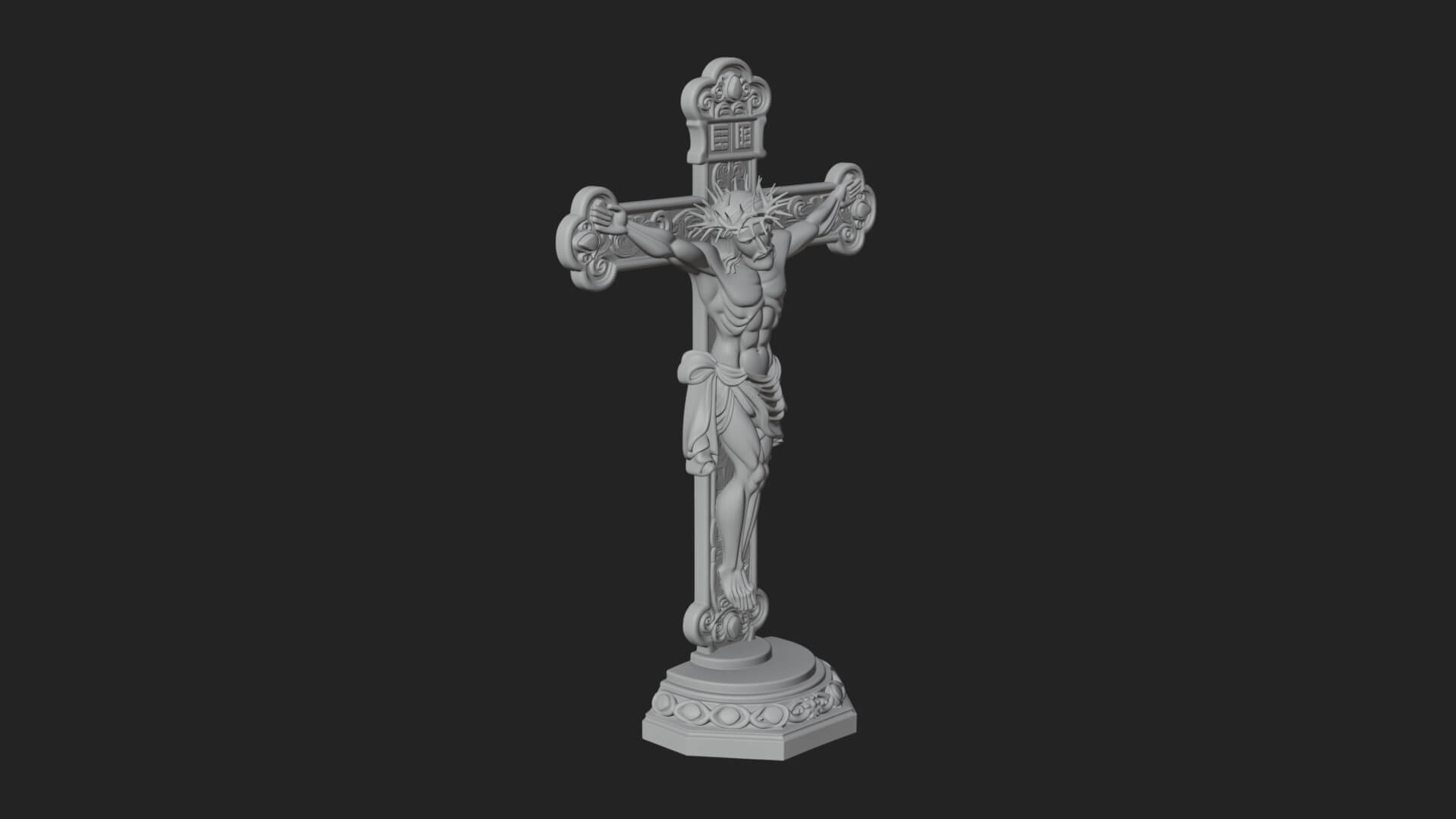 Gemmed Crucifix Cross Model Design 32 3D Print Model 3D Model