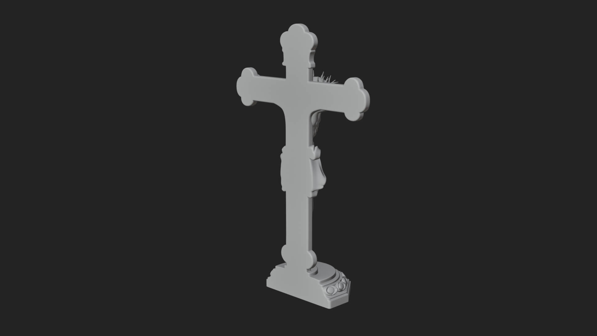 Gemmed Crucifix Cross Model Design 32 3D Print Model 3D Model