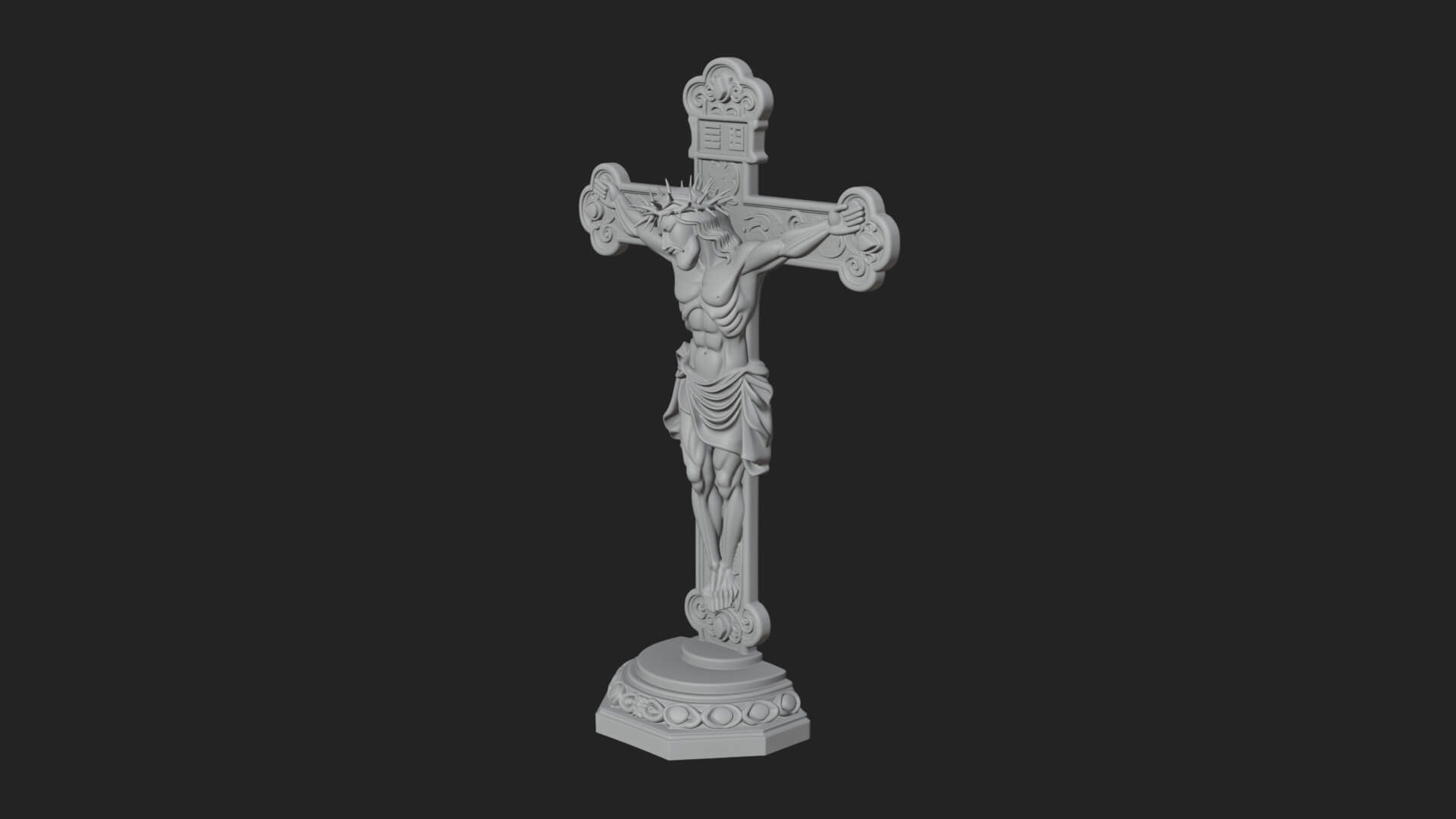 Gemmed Crucifix Cross Model Design 32 3D Print Model 3D Model