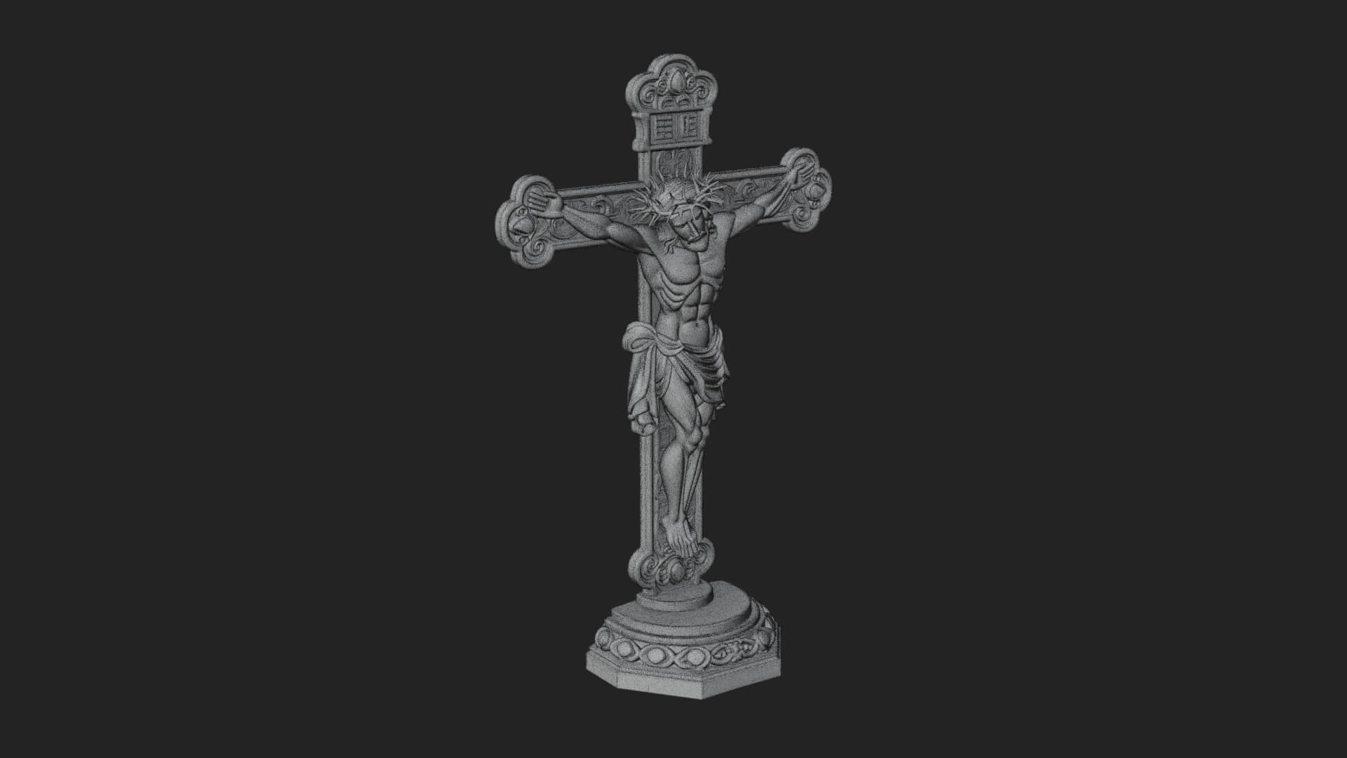 Gemmed Crucifix Cross Model Design 32 3D Print Model 3D Model