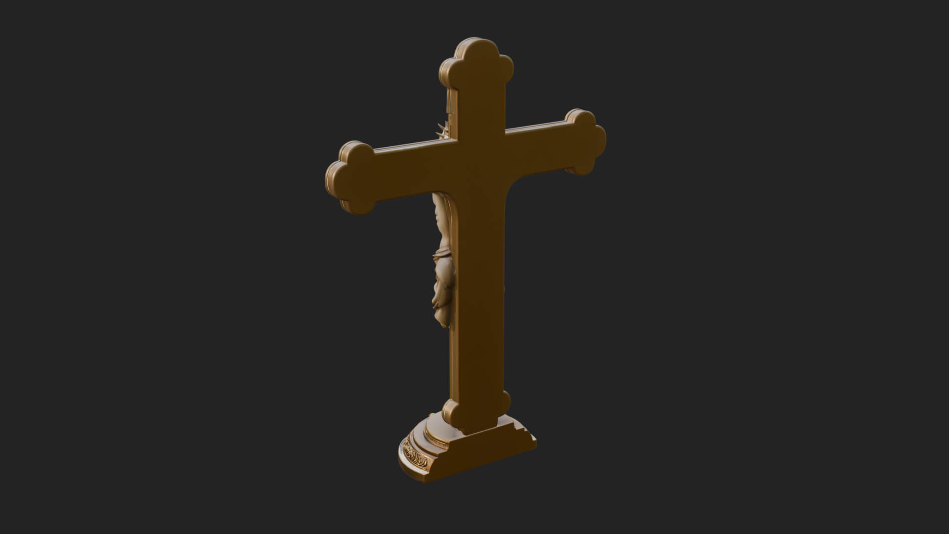 Gemmed Crucifix Cross Model Design 33 3D Print Model 3D Model