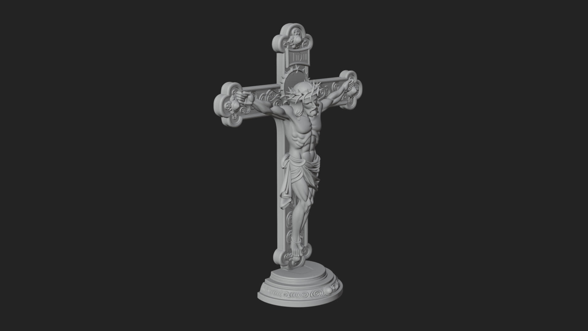 Gemmed Crucifix Cross Model Design 33 3D Print Model 3D Model
