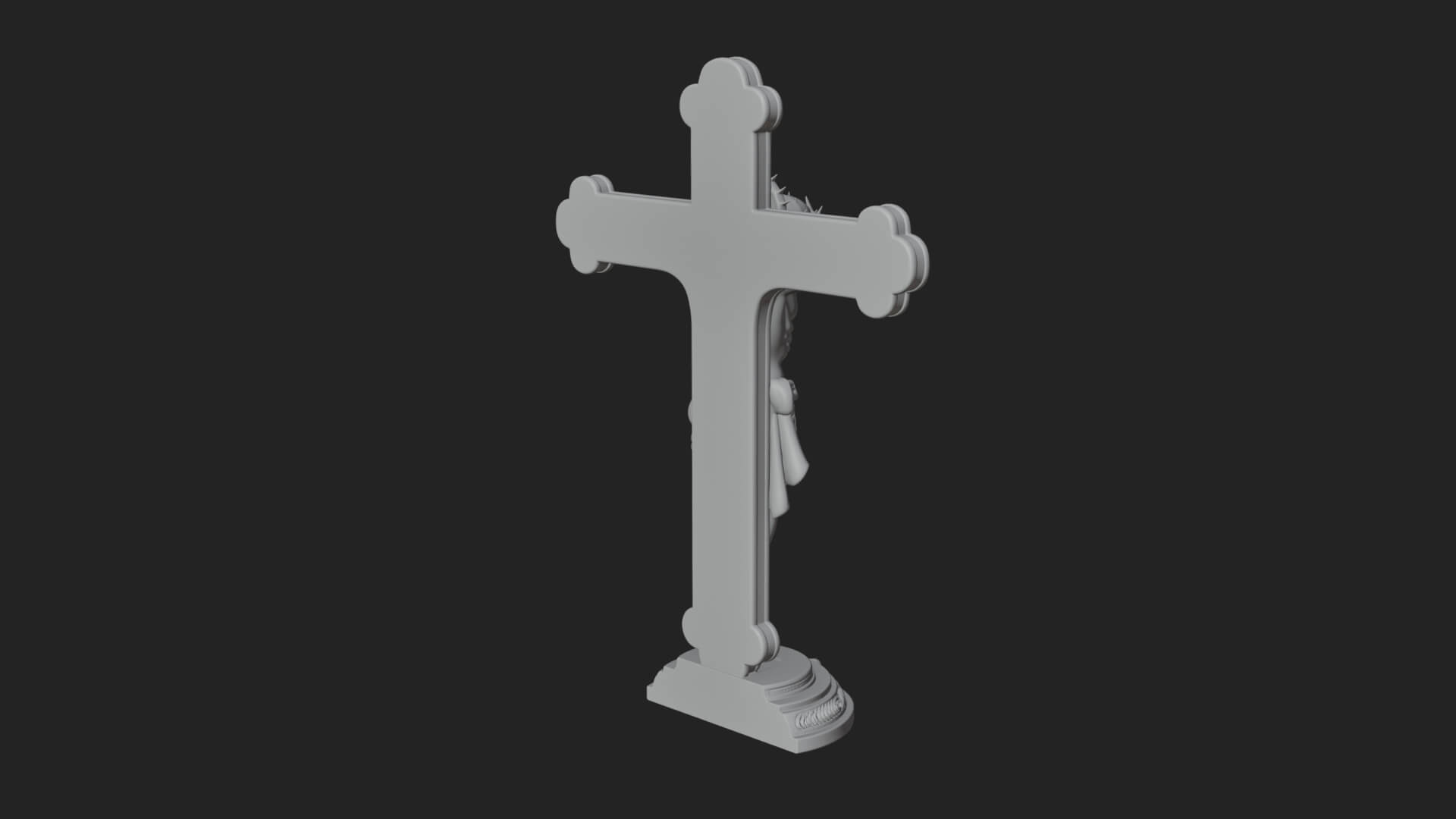 Gemmed Crucifix Cross Model Design 33 3D Print Model 3D Model