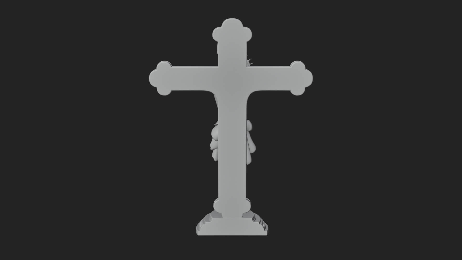 Gemmed Crucifix Cross Model Design 33 3D Print Model 3D Model