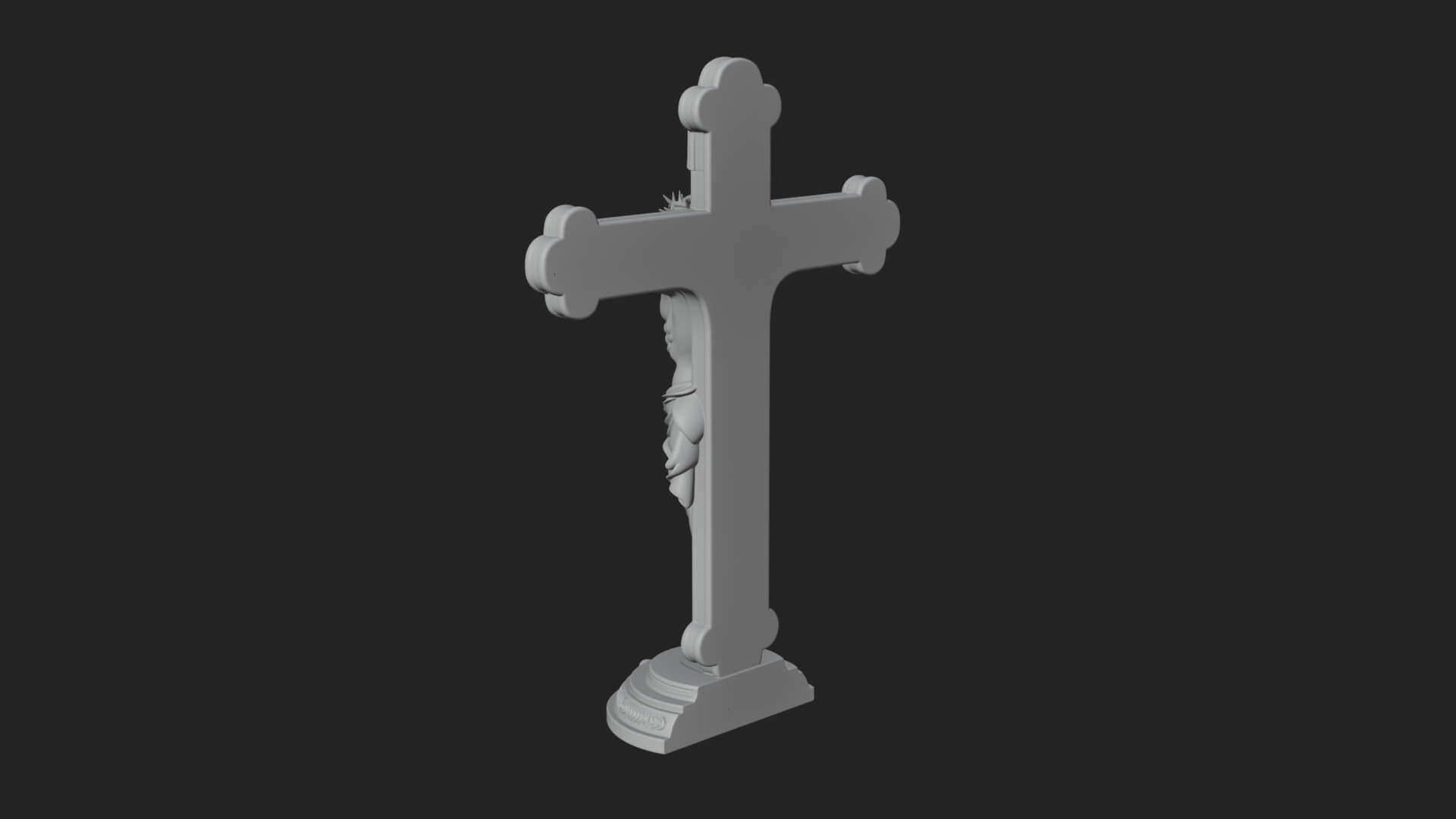 Gemmed Crucifix Cross Model Design 33 3D Print Model 3D Model