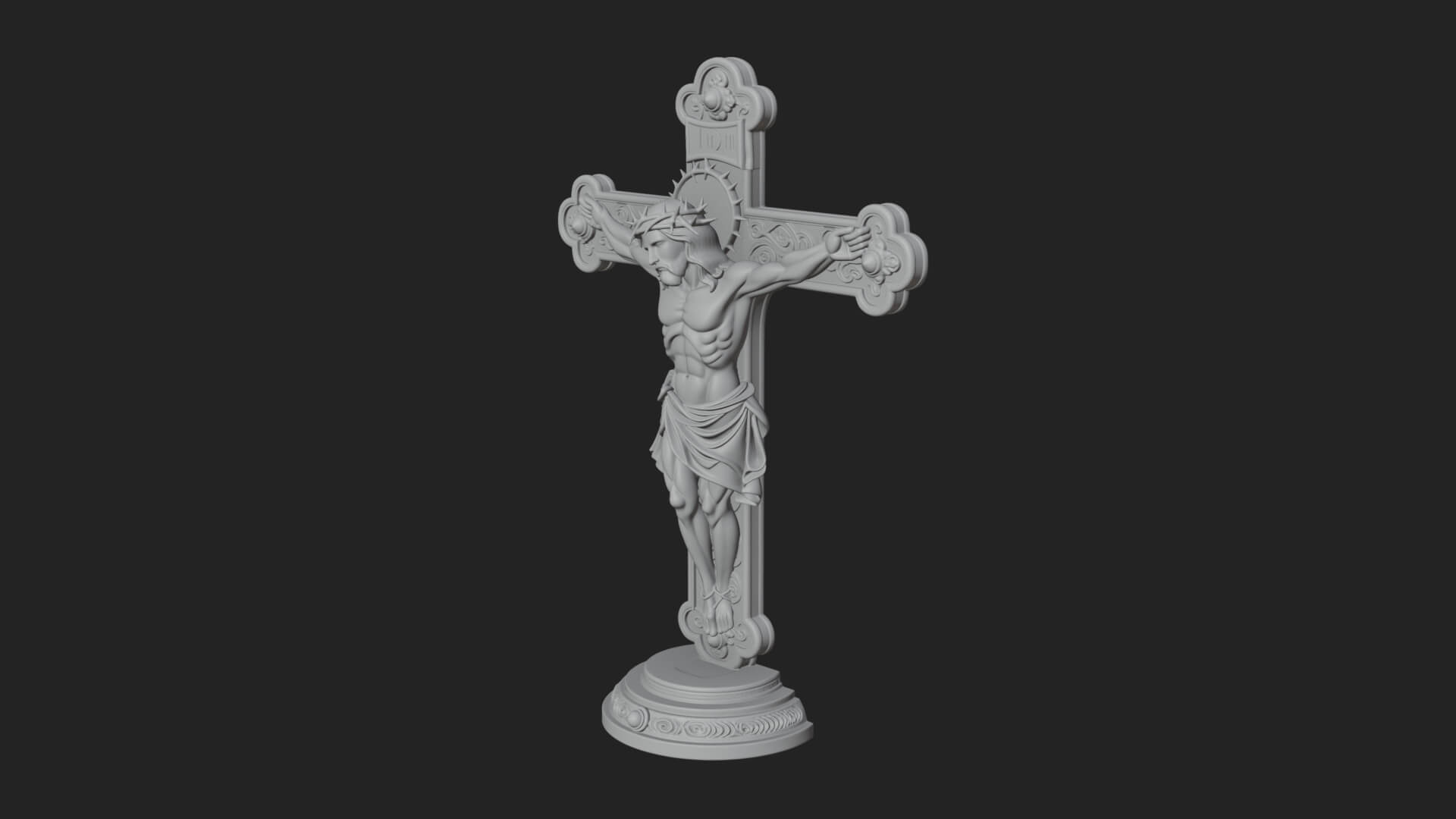 Gemmed Crucifix Cross Model Design 33 3D Print Model 3D Model