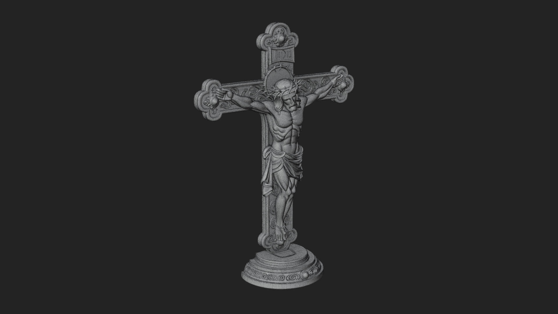 Gemmed Crucifix Cross Model Design 33 3D Print Model 3D Model