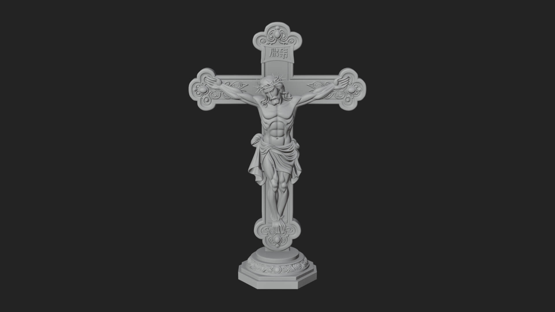 Gemmed Crucifix Cross Model Design 34 3D Print Model 3D Model