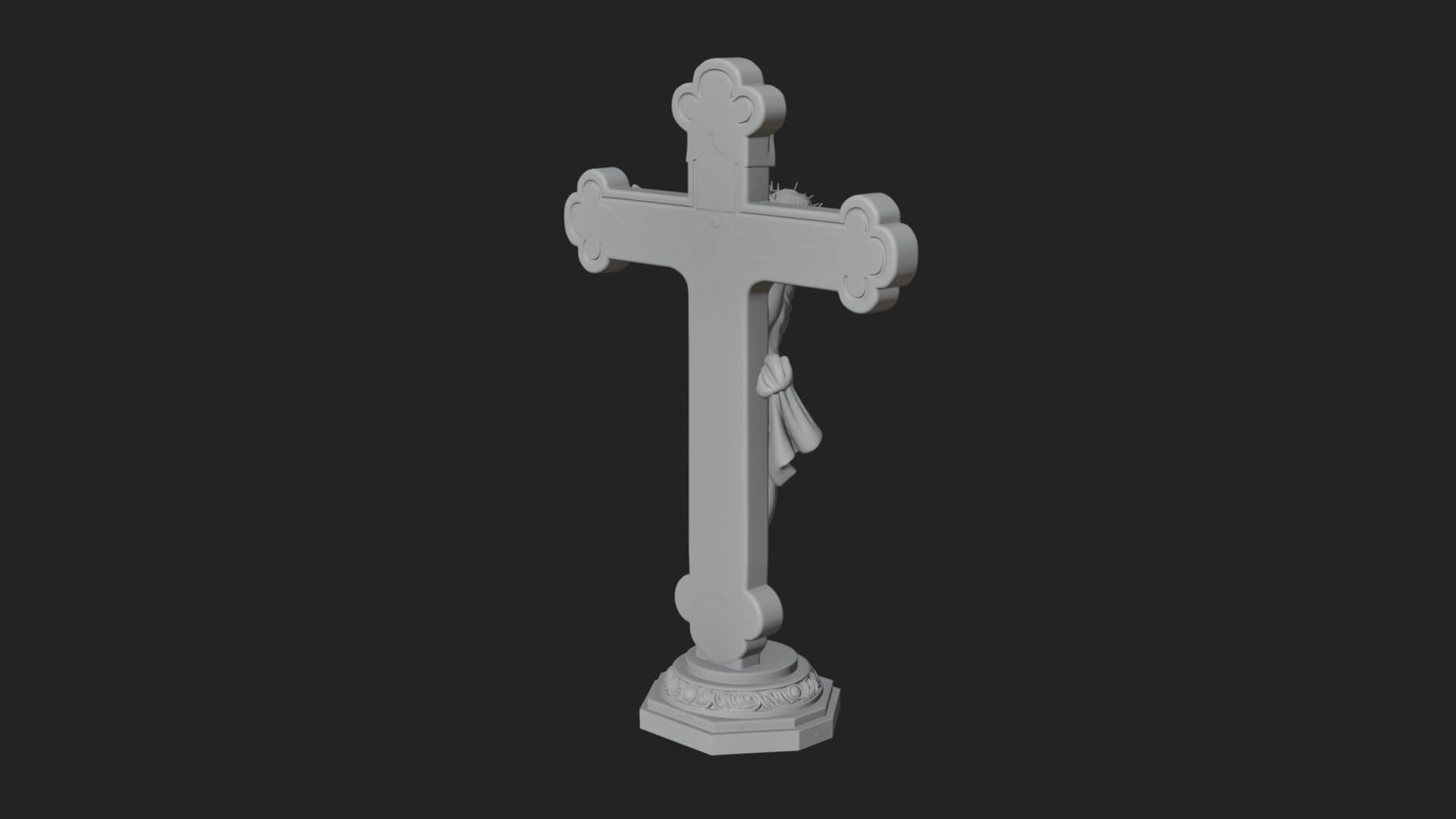 Gemmed Crucifix Cross Model Design 34 3D Print Model 3D Model