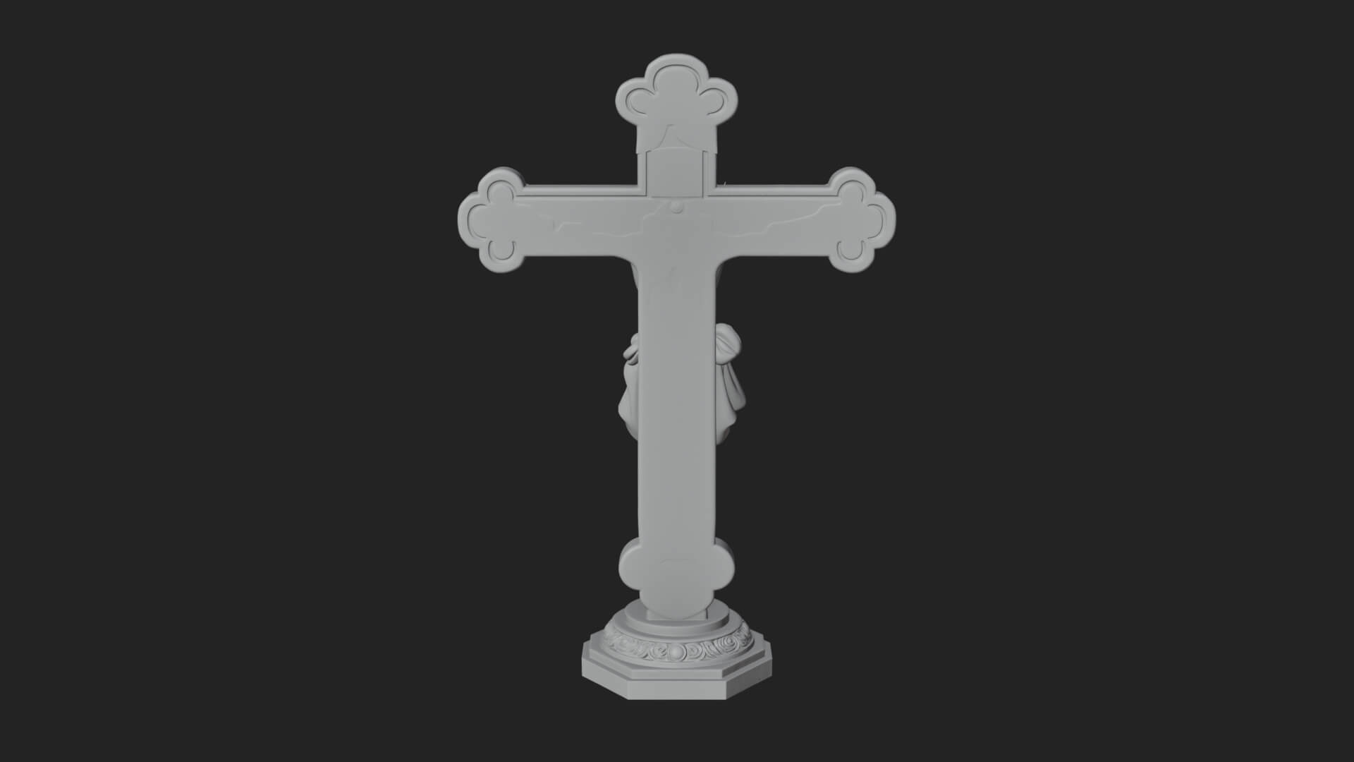 Gemmed Crucifix Cross Model Design 34 3D Print Model 3D Model