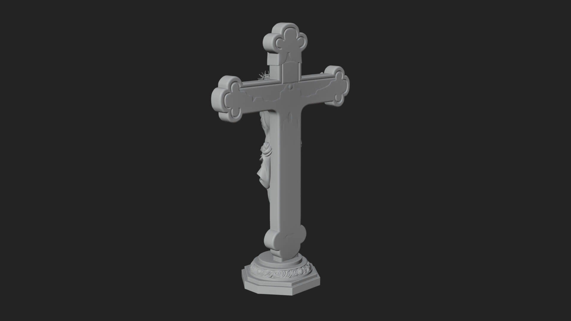 Gemmed Crucifix Cross Model Design 34 3D Print Model 3D Model