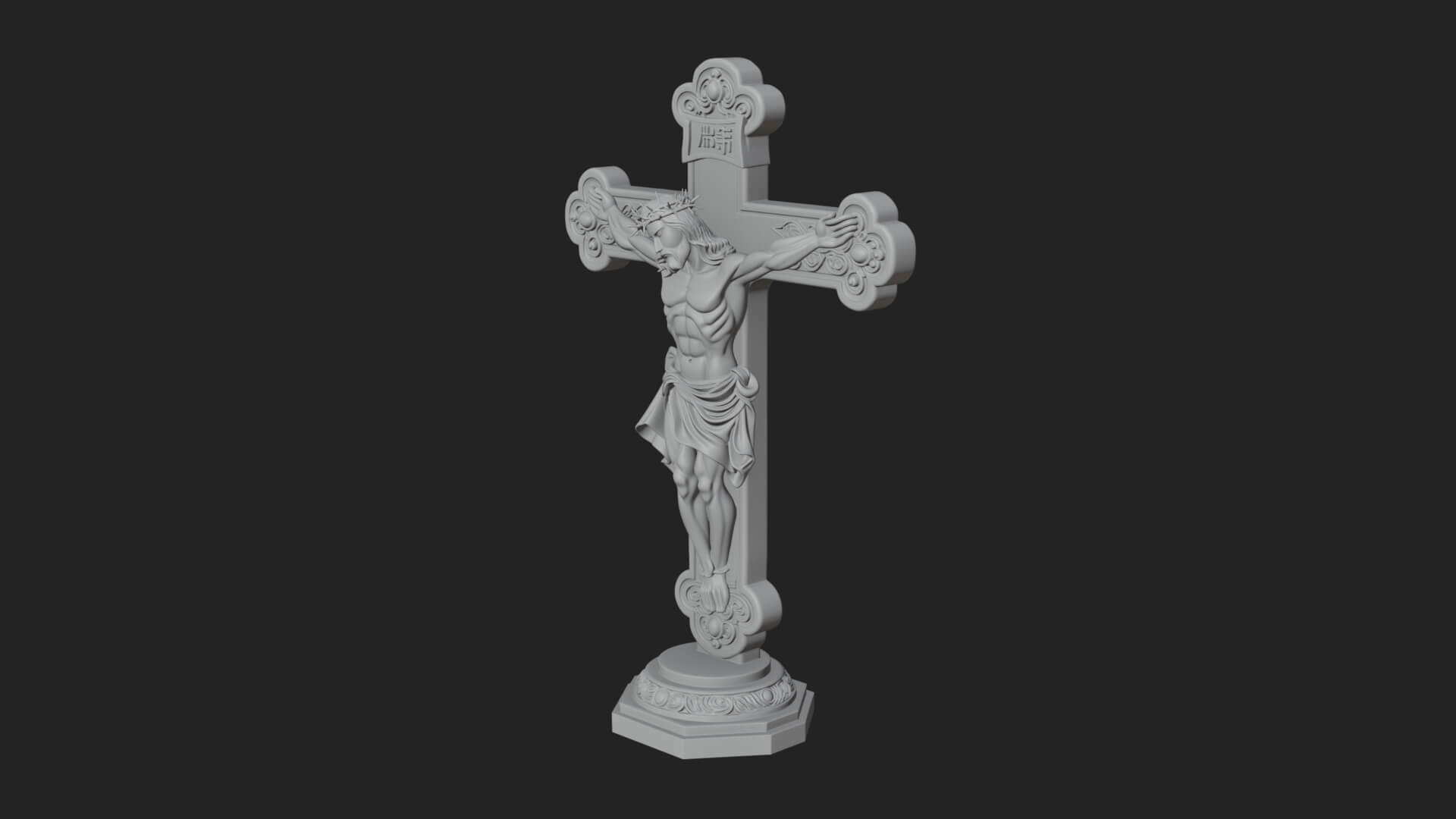 Gemmed Crucifix Cross Model Design 34 3D Print Model 3D Model