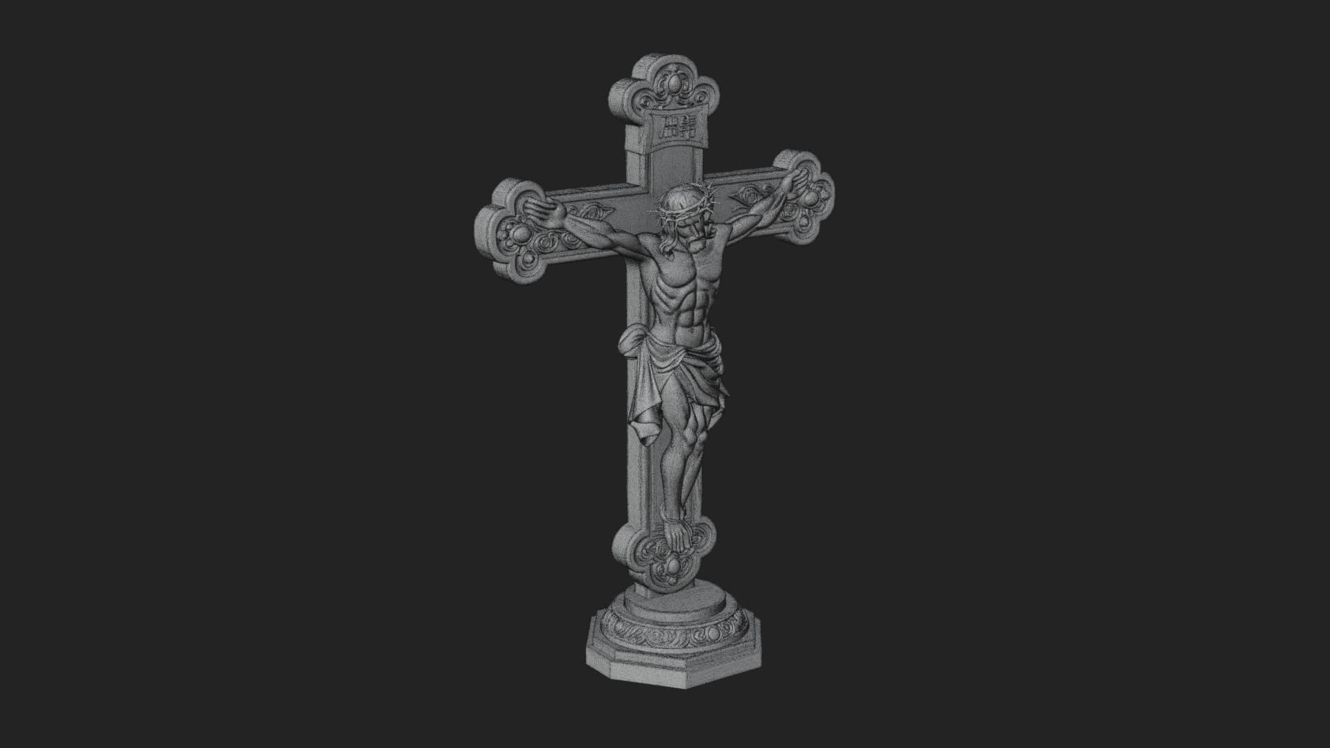 Gemmed Crucifix Cross Model Design 34 3D Print Model 3D Model
