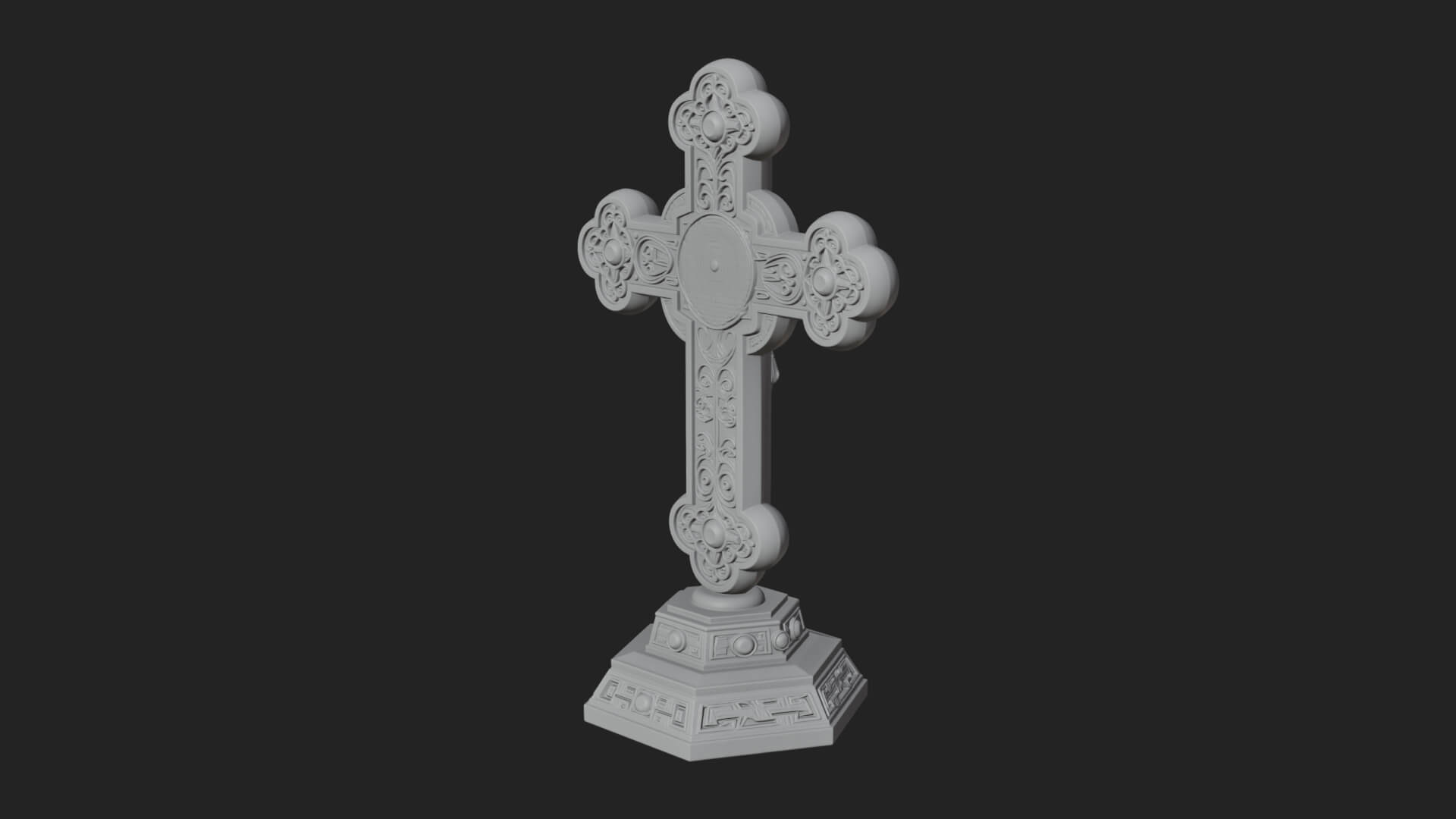 Gemmed Crucifix Cross Model Design 35 3D Print Model 3D Model
