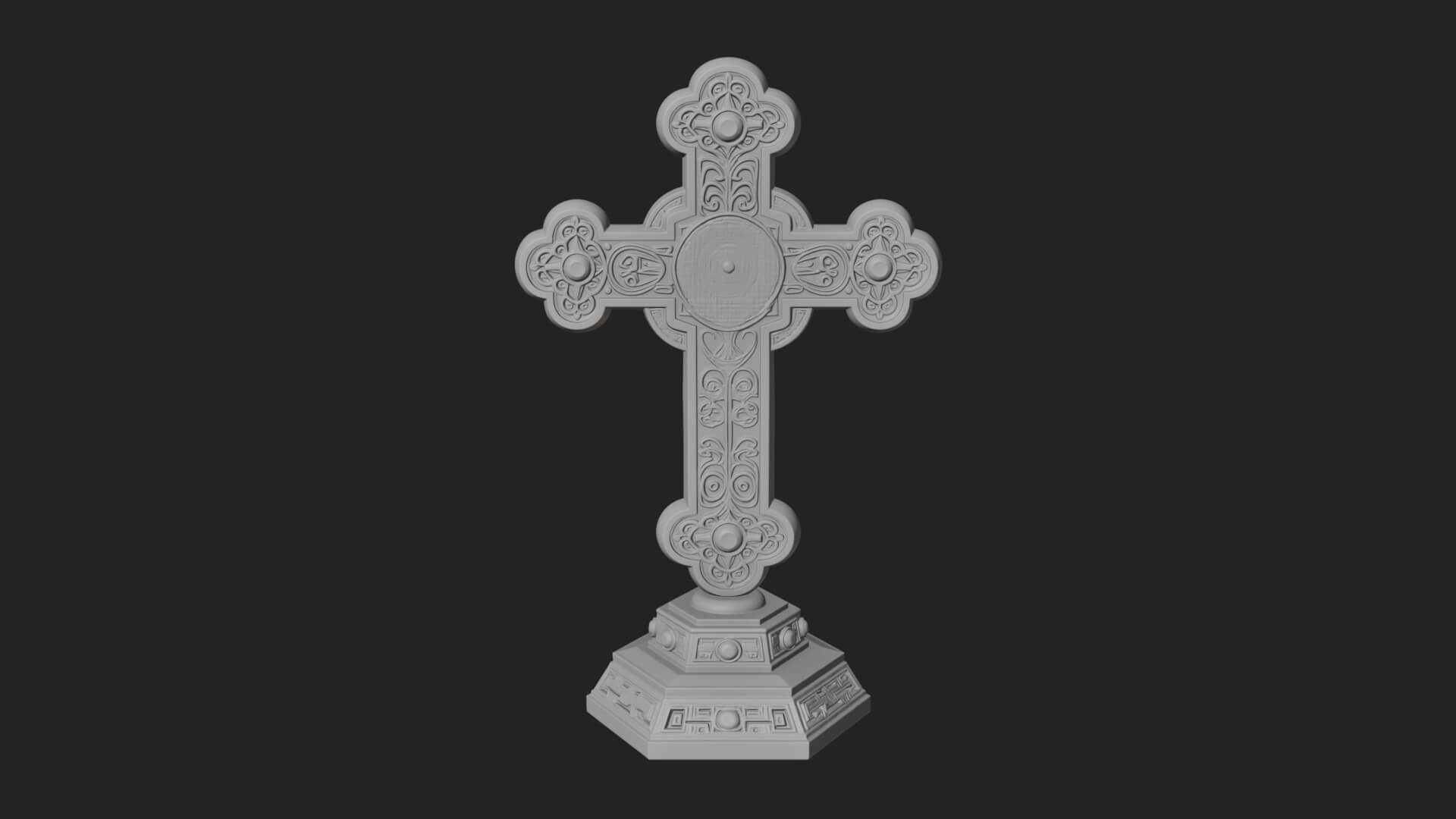 Gemmed Crucifix Cross Model Design 35 3D Print Model 3D Model