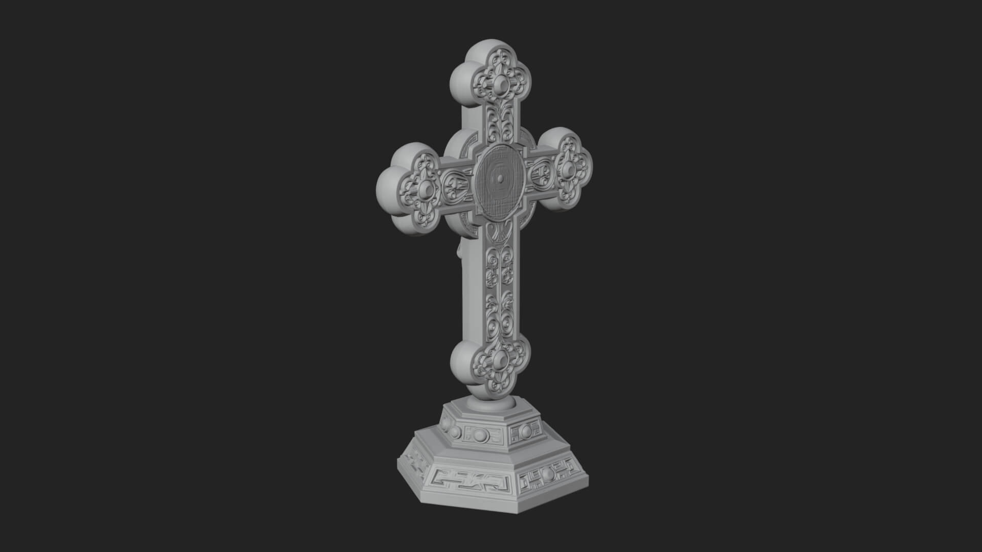 Gemmed Crucifix Cross Model Design 35 3D Print Model 3D Model
