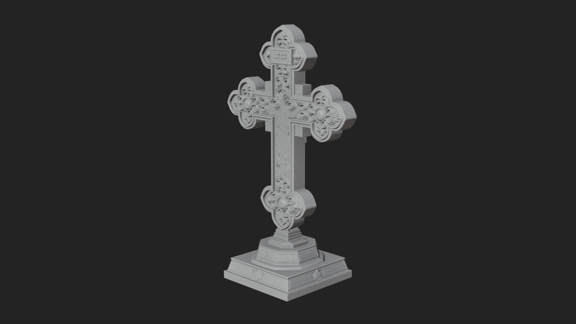 Gemmed Crucifix Cross Model Design 36 3D Print Model 3D Model