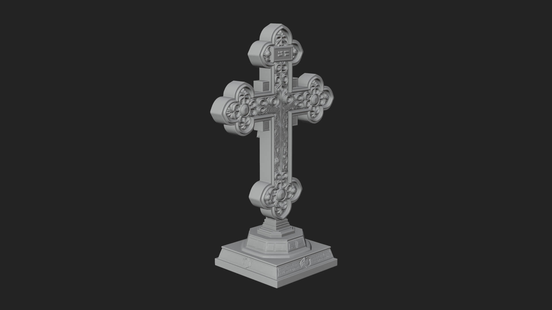 Gemmed Crucifix Cross Model Design 36 3D Print Model 3D Model