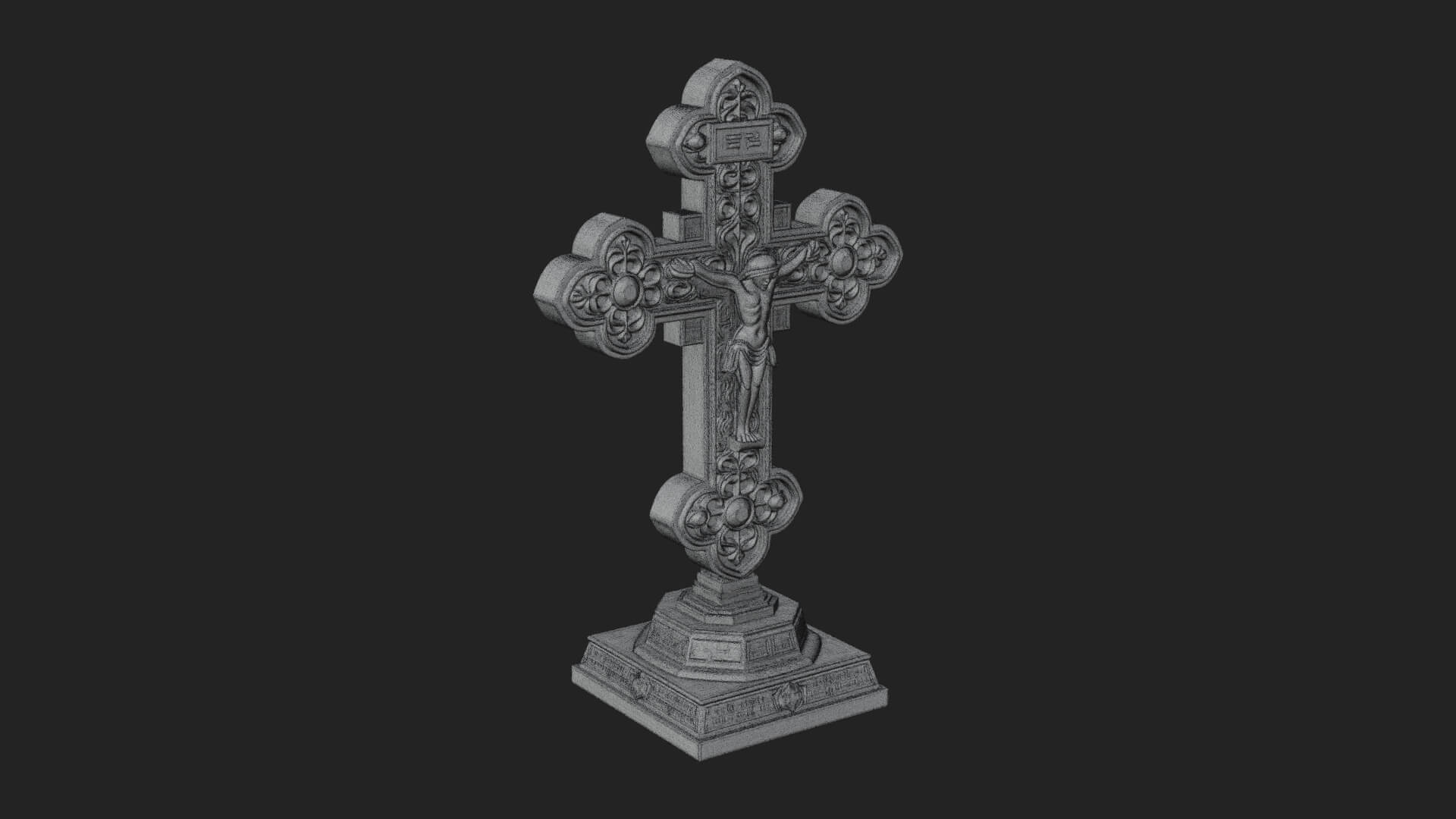 Gemmed Crucifix Cross Model Design 36 3D Print Model 3D Model