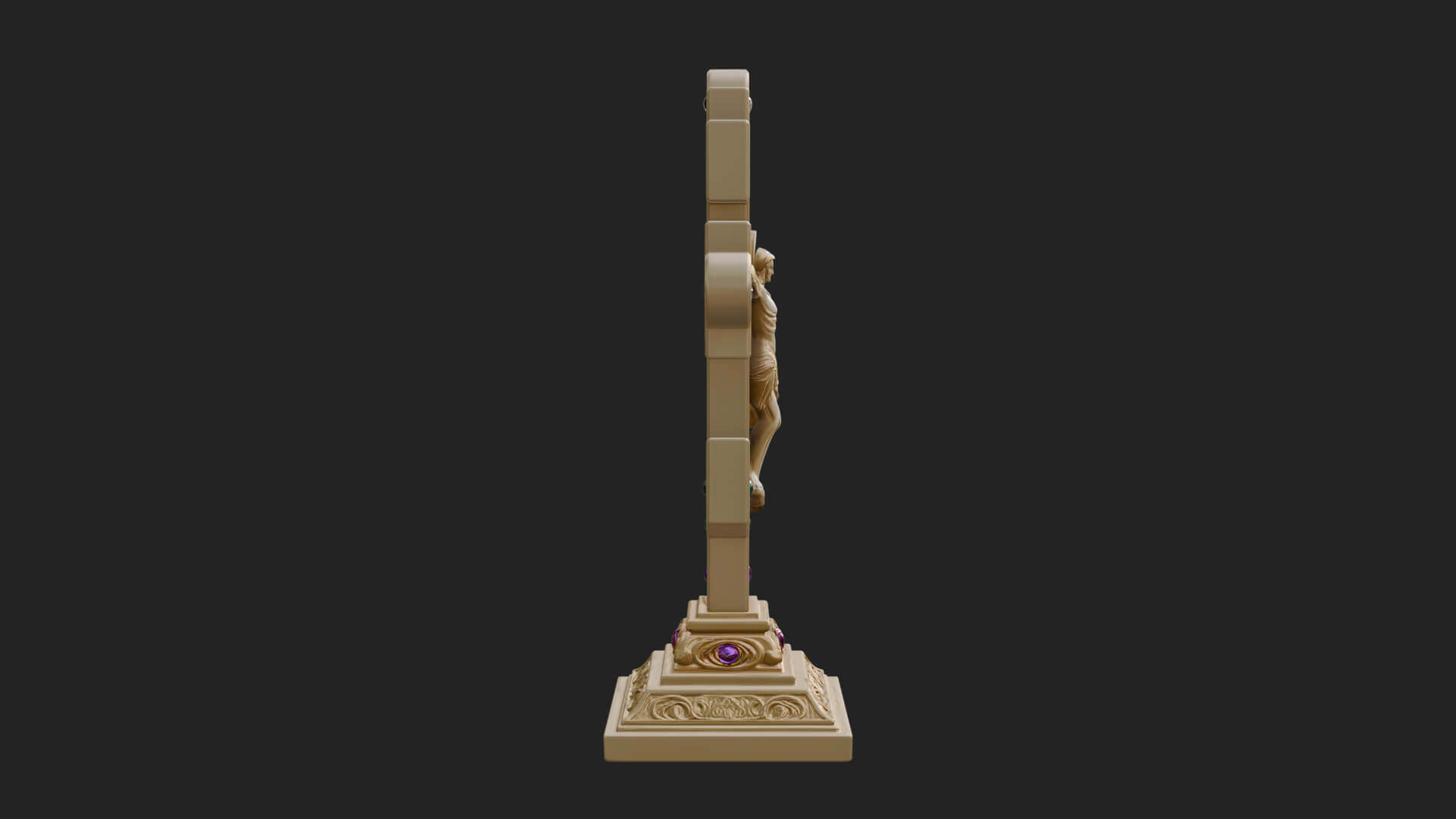Gemmed Crucifix Cross Model Design 37 3D Print Model 3D Model