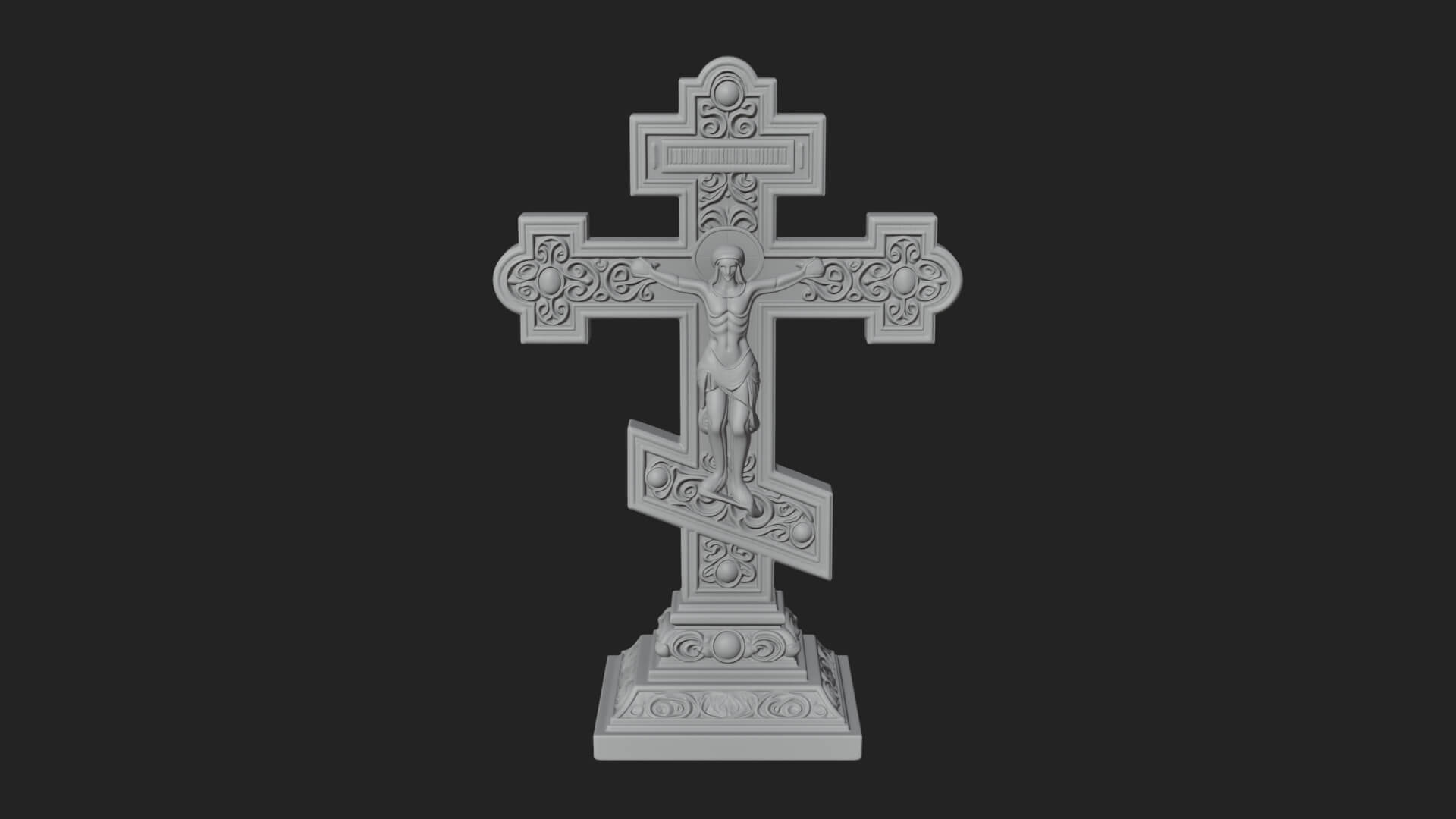Gemmed Crucifix Cross Model Design 37 3D Print Model 3D Model
