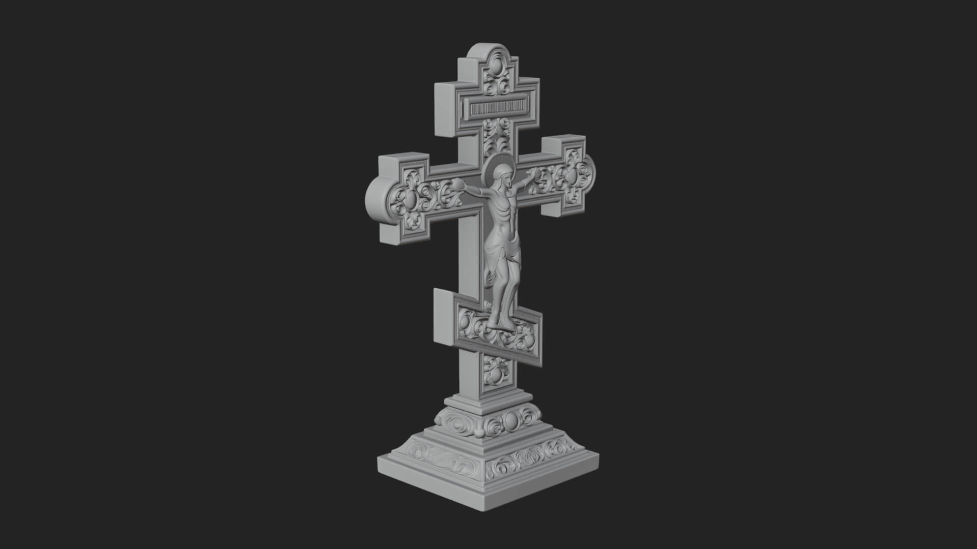 Gemmed Crucifix Cross Model Design 37 3D Print Model 3D Model