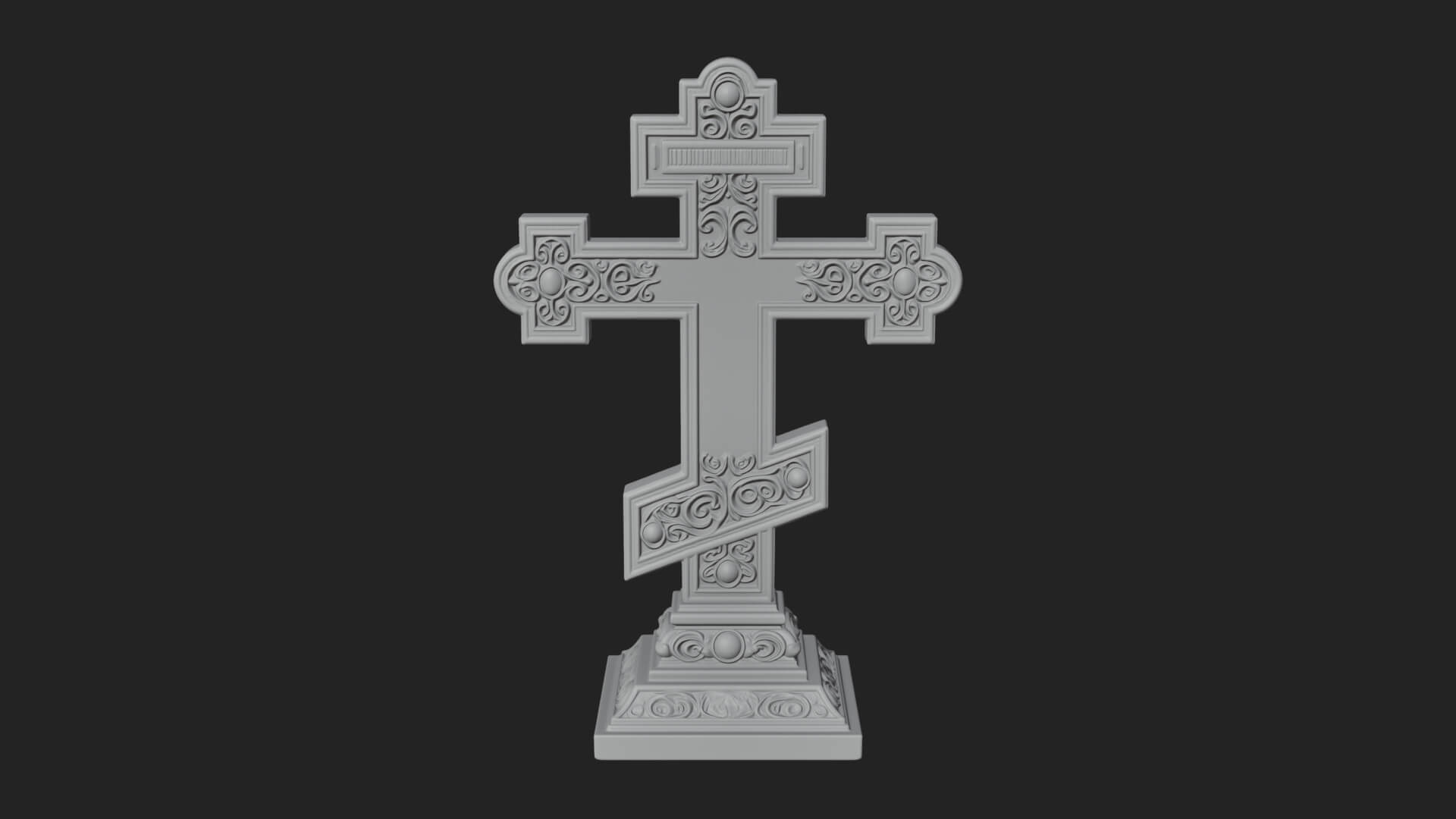Gemmed Crucifix Cross Model Design 37 3D Print Model 3D Model