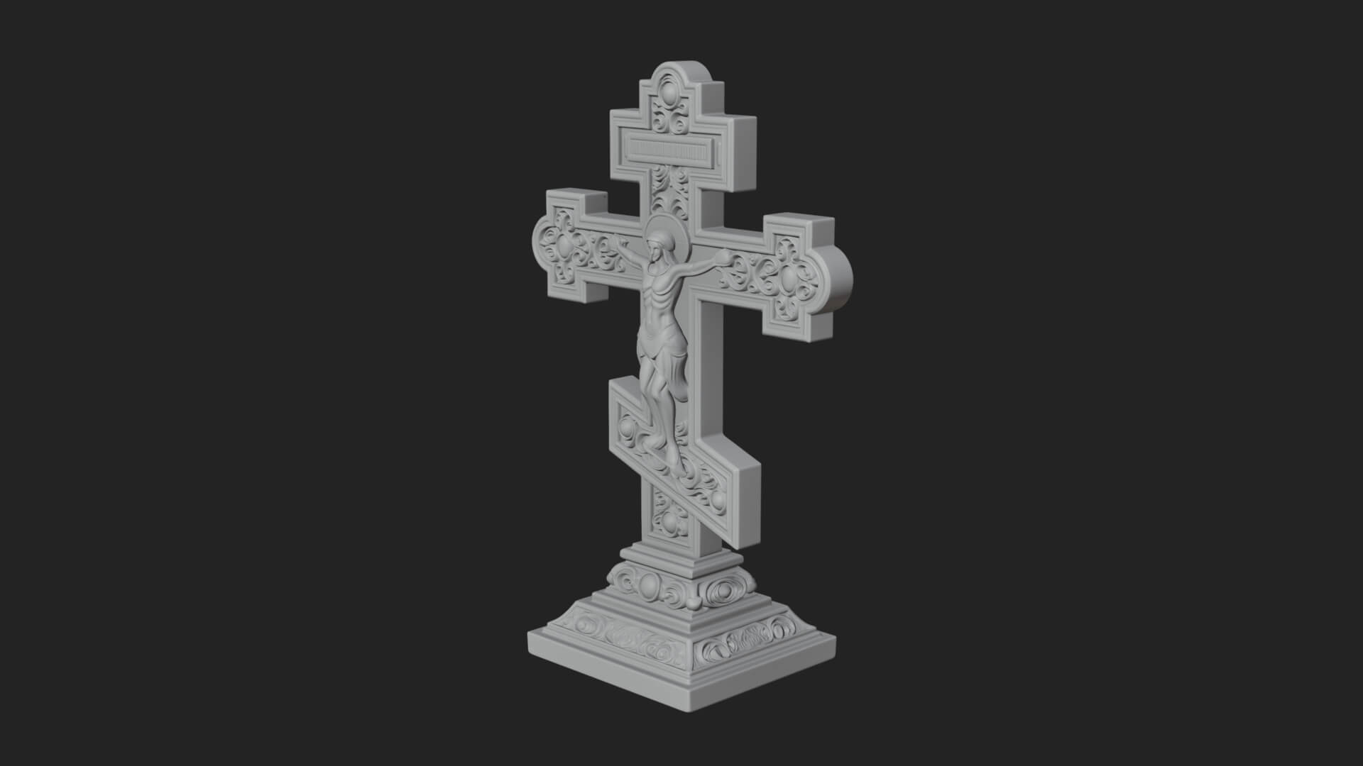 Gemmed Crucifix Cross Model Design 37 3D Print Model 3D Model