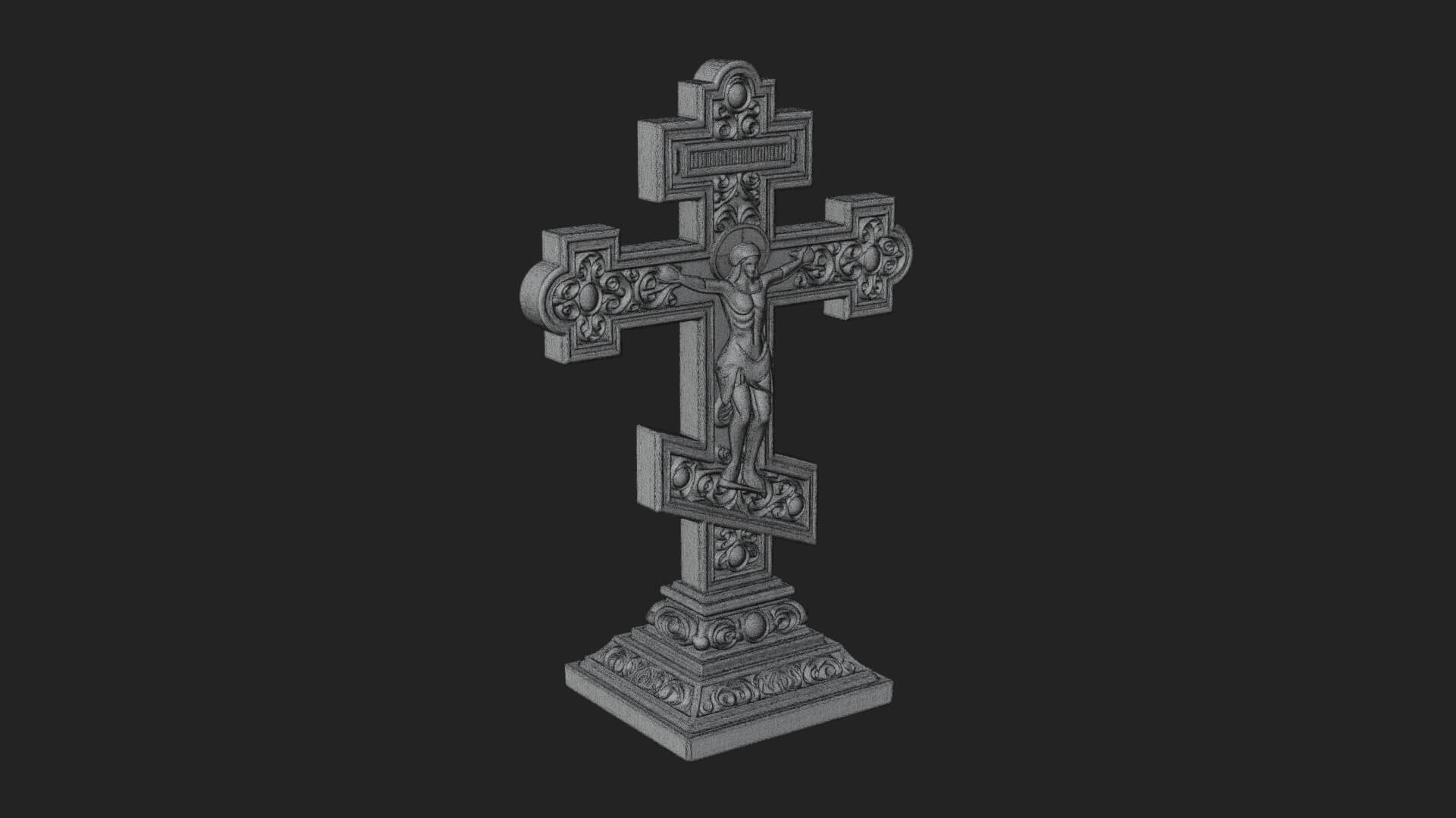 Gemmed Crucifix Cross Model Design 37 3D Print Model 3D Model
