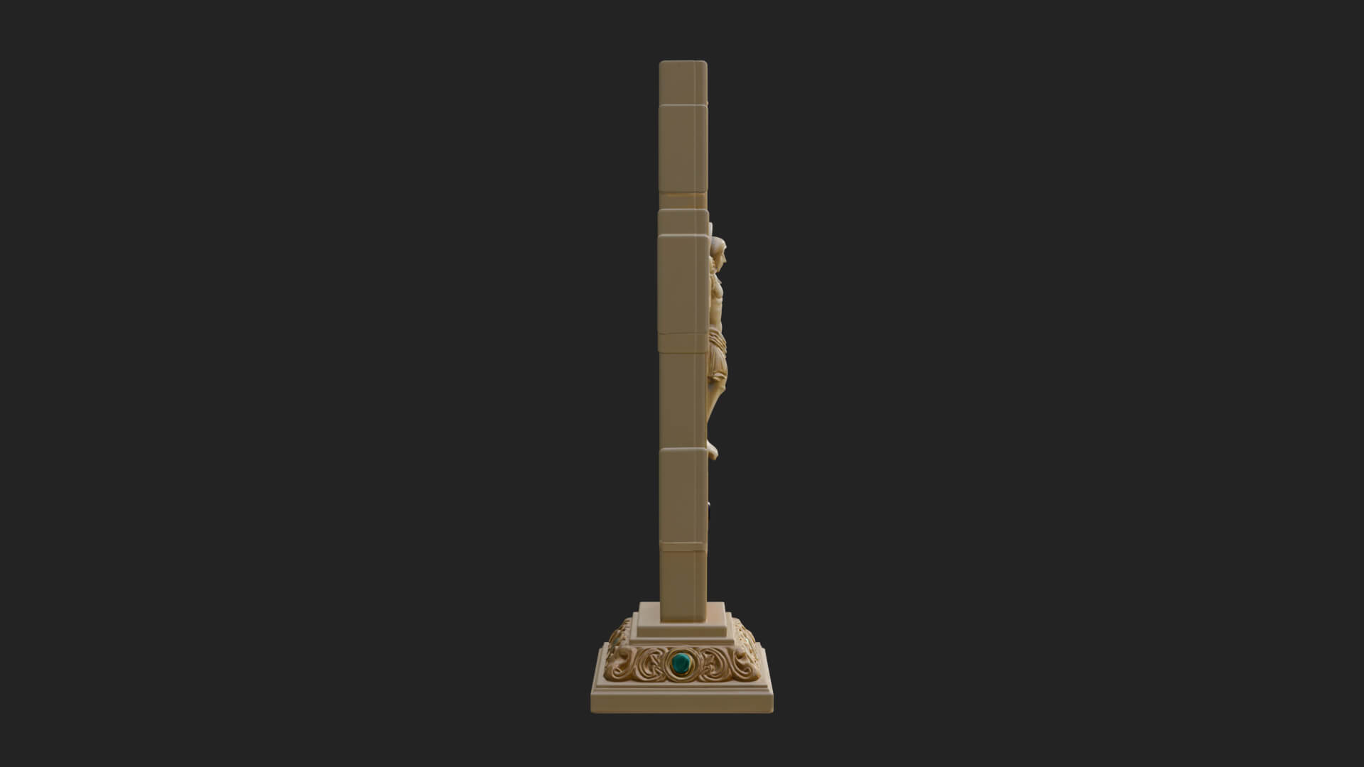 Gemmed Crucifix Cross Model Design 38 3D Print Model 3D Model