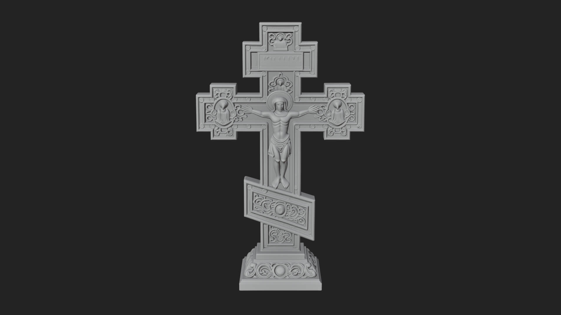 Gemmed Crucifix Cross Model Design 38 3D Print Model 3D Model