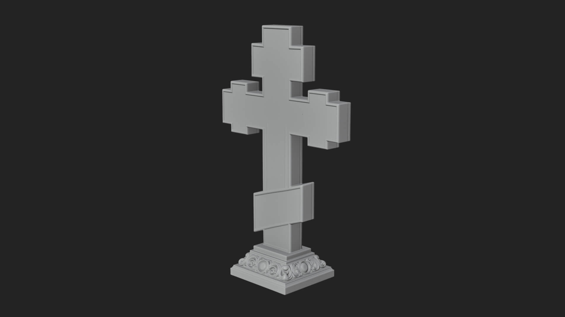 Gemmed Crucifix Cross Model Design 38 3D Print Model 3D Model