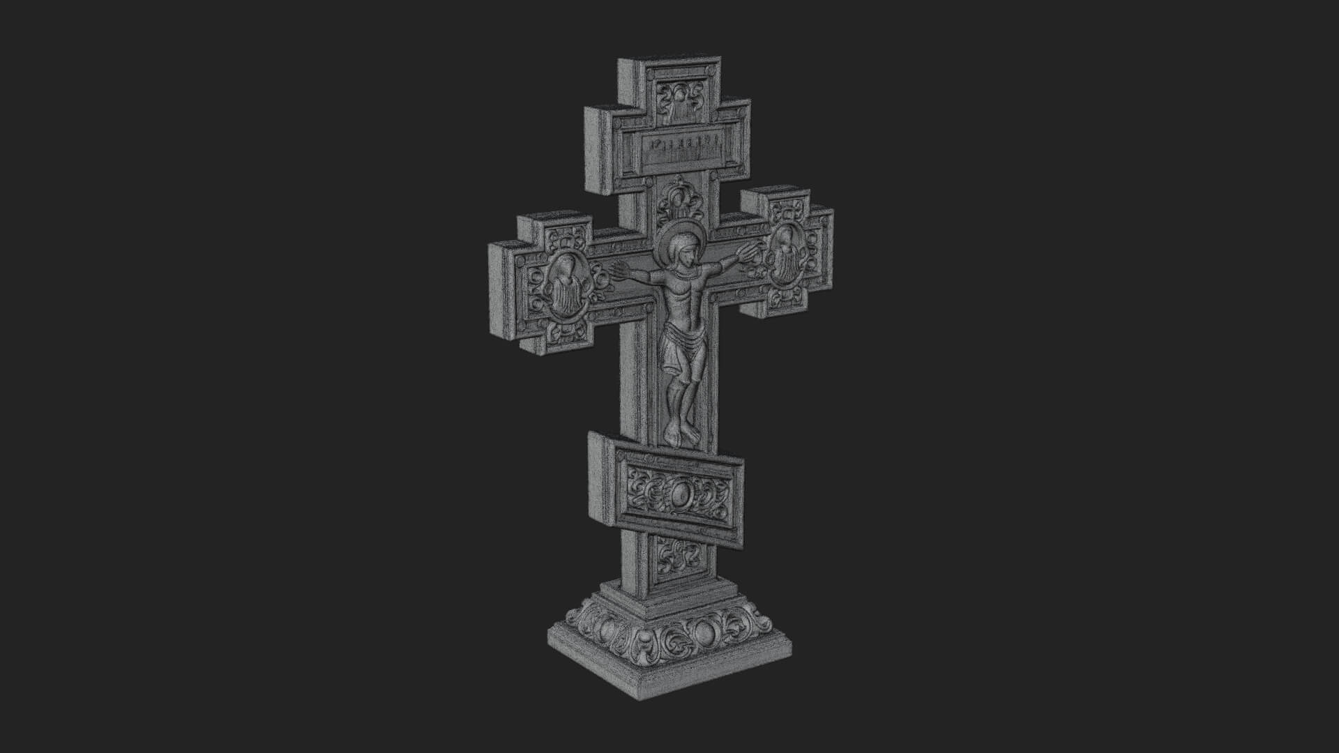 Gemmed Crucifix Cross Model Design 38 3D Print Model 3D Model