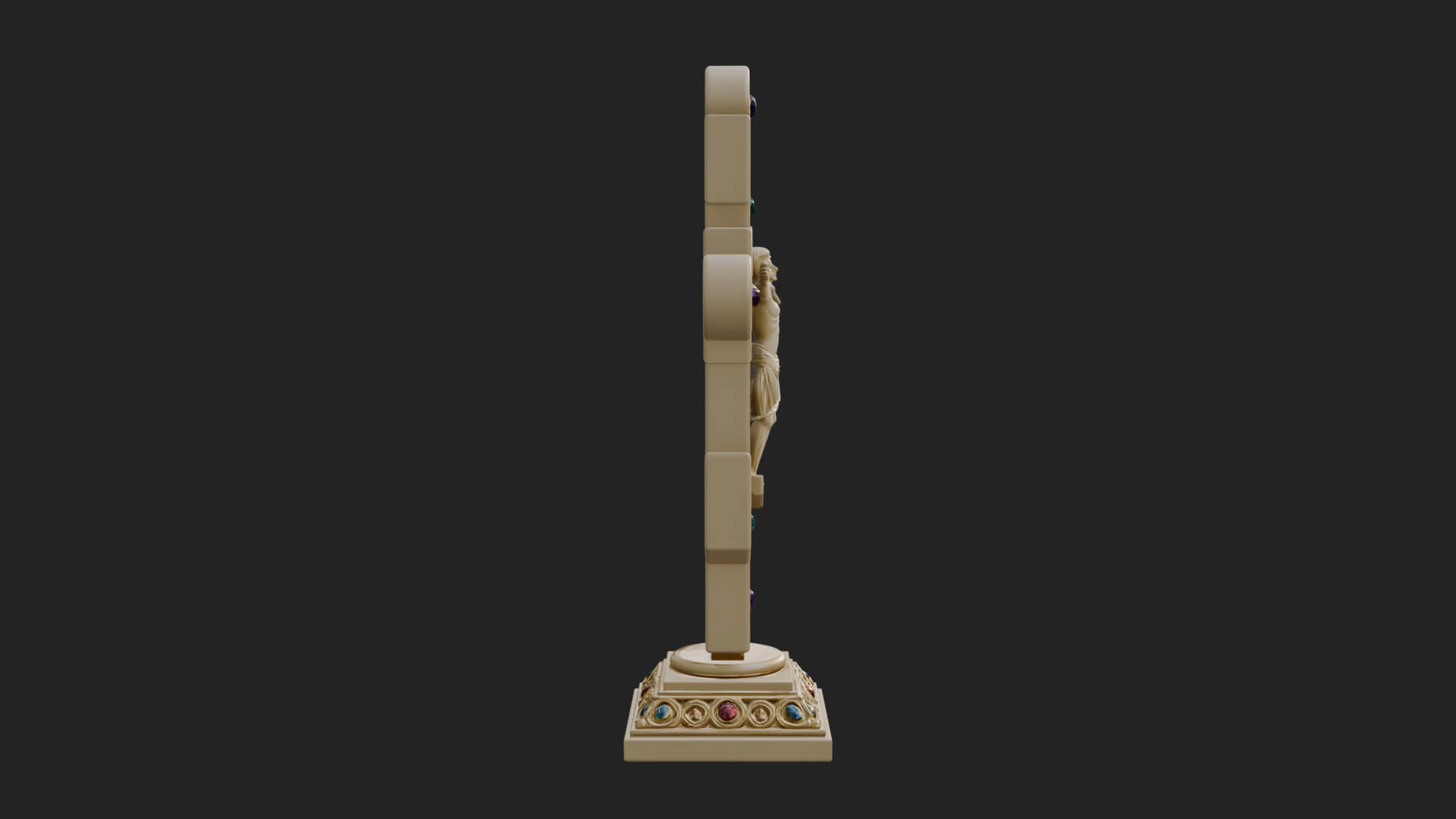 Gemmed Crucifix Cross Model Design 39 3D Print Model 3D Model
