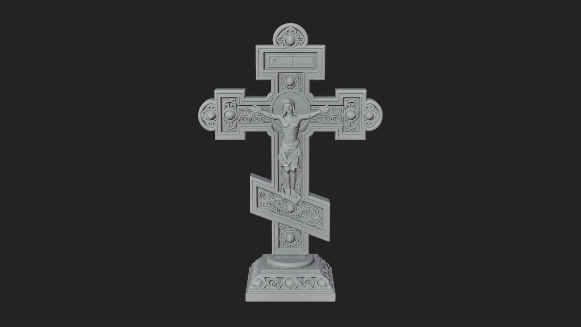 Gemmed Crucifix Cross Model Design 39 3D Print Model 3D Model