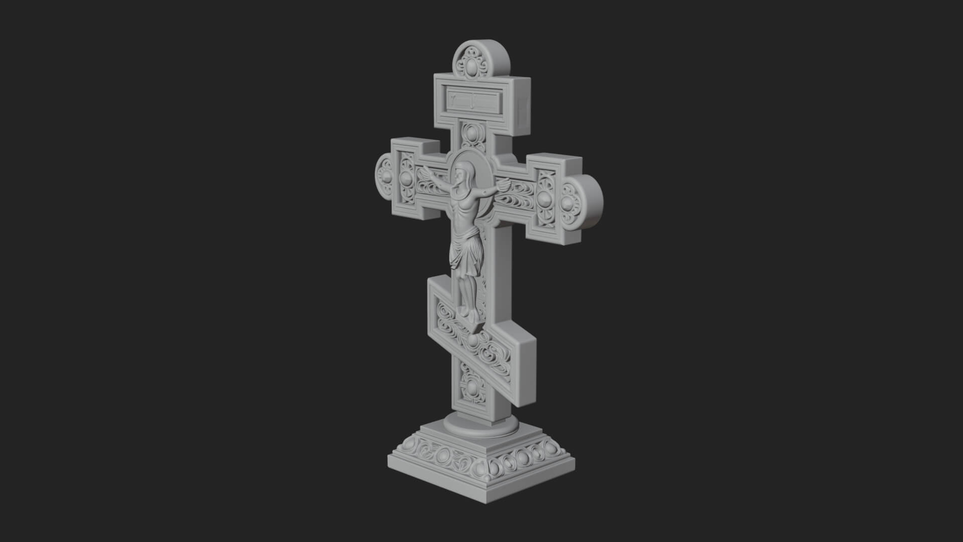 Gemmed Crucifix Cross Model Design 39 3D Print Model 3D Model