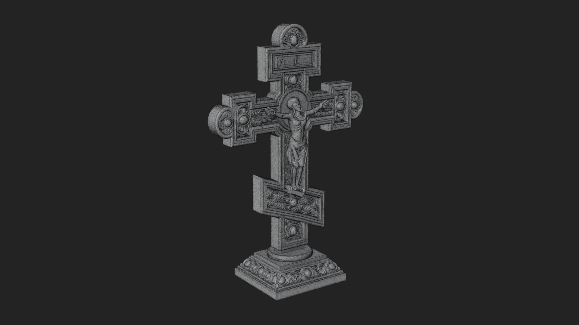 Gemmed Crucifix Cross Model Design 39 3D Print Model 3D Model