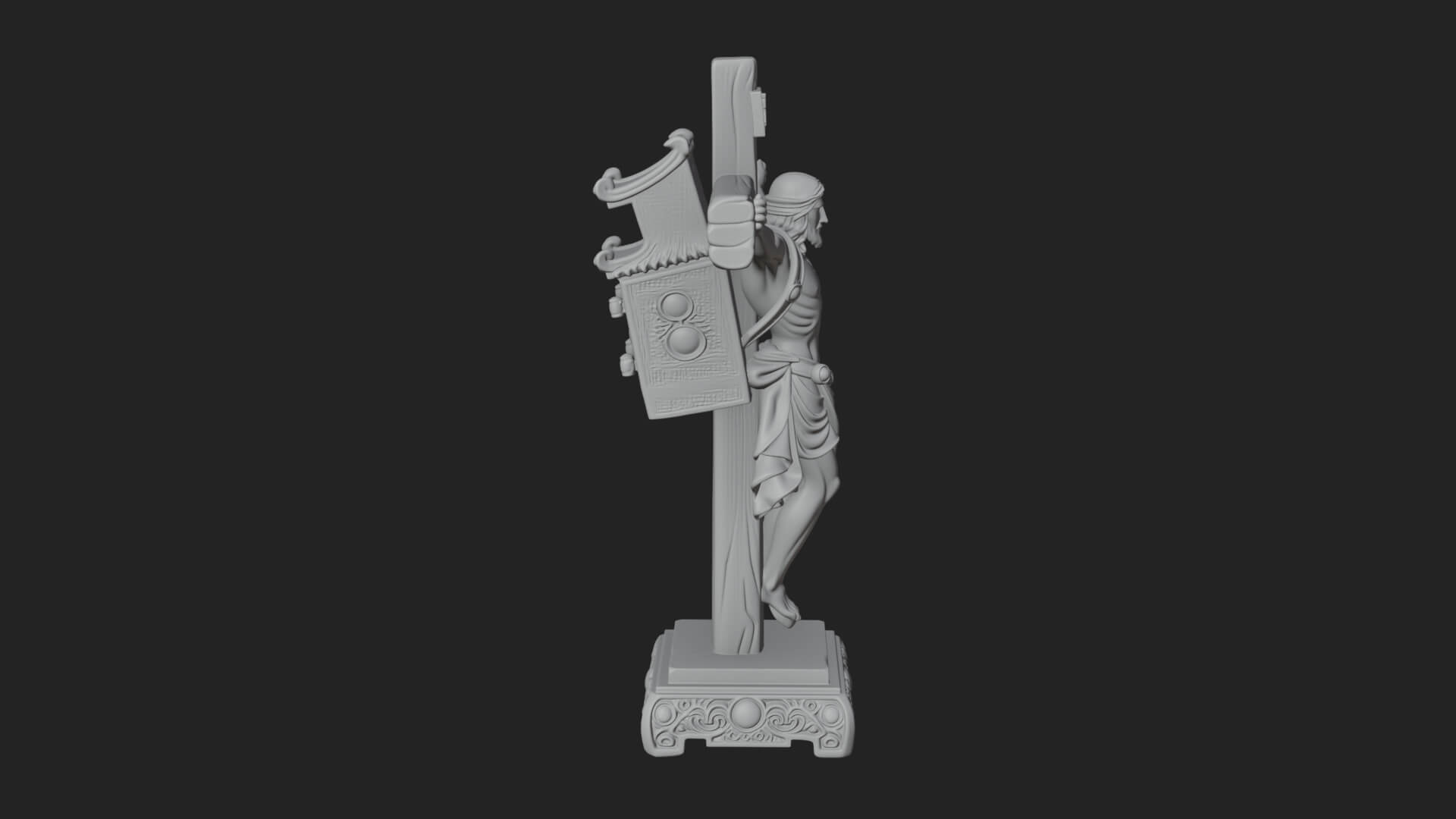 Gemmed Crucifix Cross Model Design 4 3D Print Model 3D Model