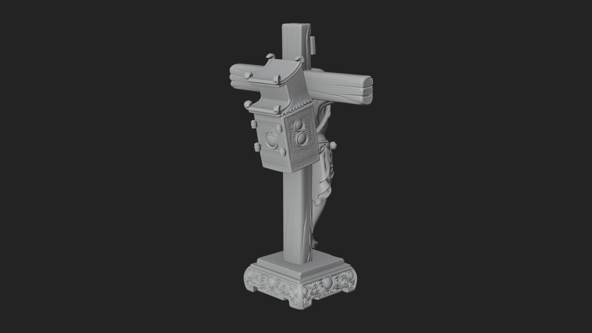 Gemmed Crucifix Cross Model Design 4 3D Print Model 3D Model