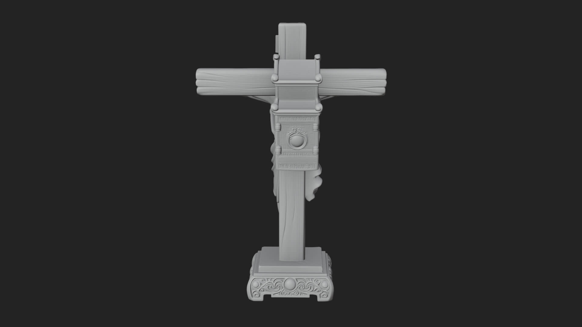 Gemmed Crucifix Cross Model Design 4 3D Print Model 3D Model