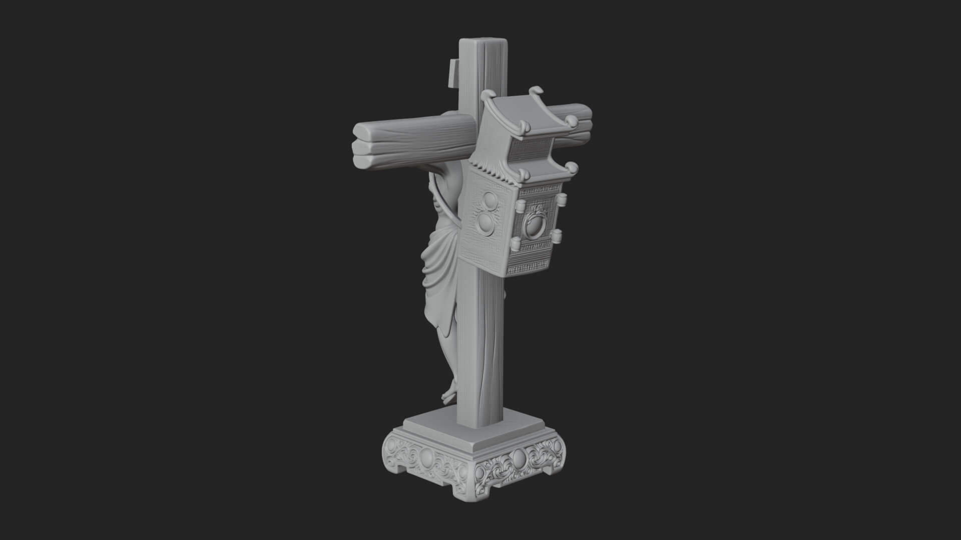 Gemmed Crucifix Cross Model Design 4 3D Print Model 3D Model