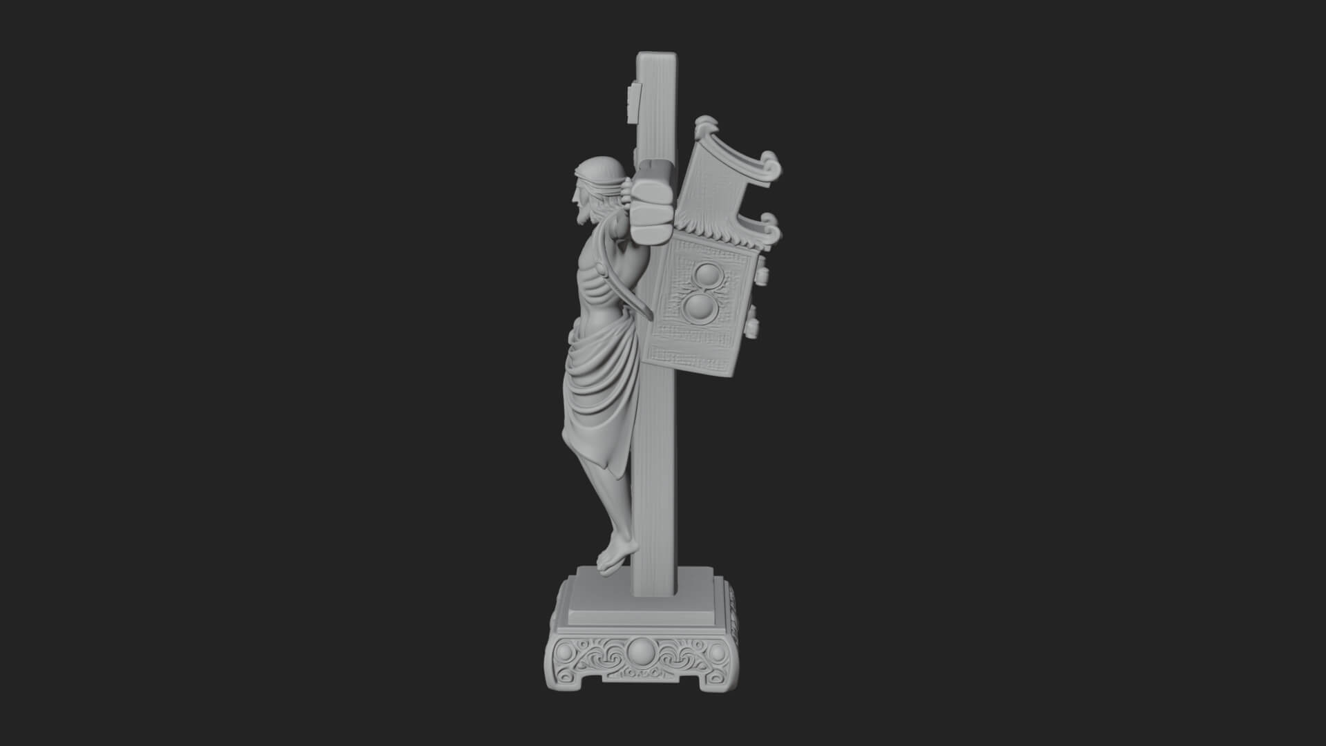 Gemmed Crucifix Cross Model Design 4 3D Print Model 3D Model