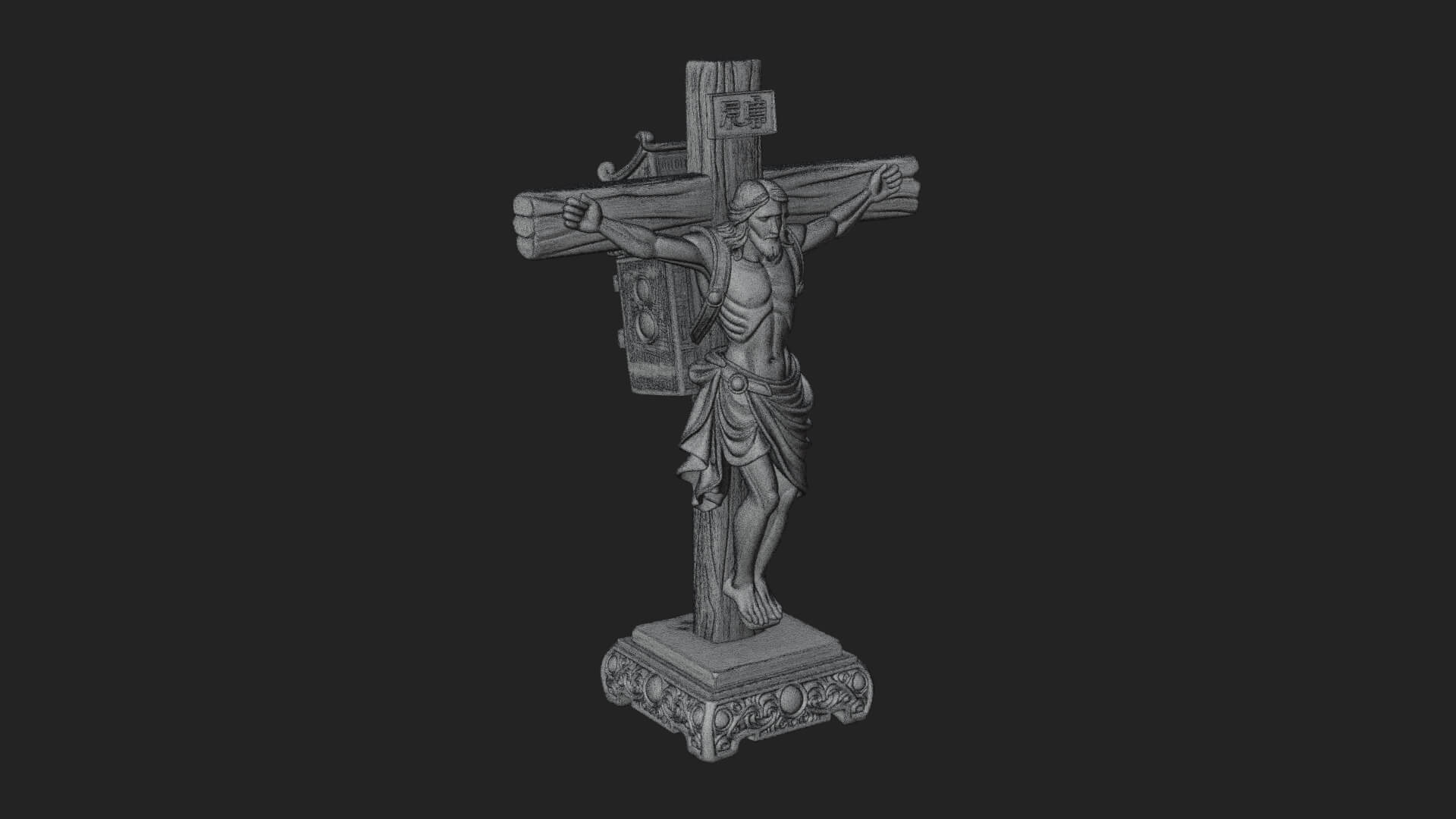 Gemmed Crucifix Cross Model Design 4 3D Print Model 3D Model
