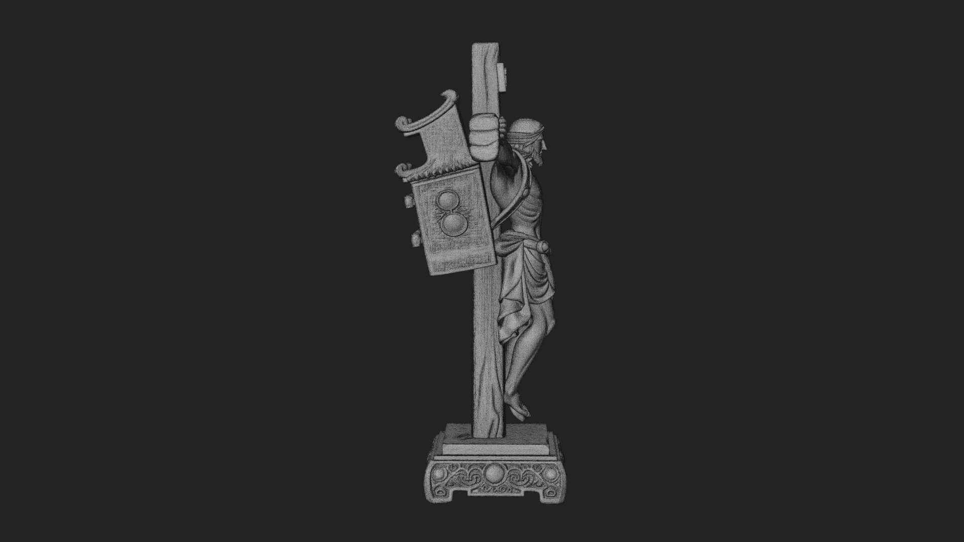 Gemmed Crucifix Cross Model Design 4 3D Print Model 3D Model