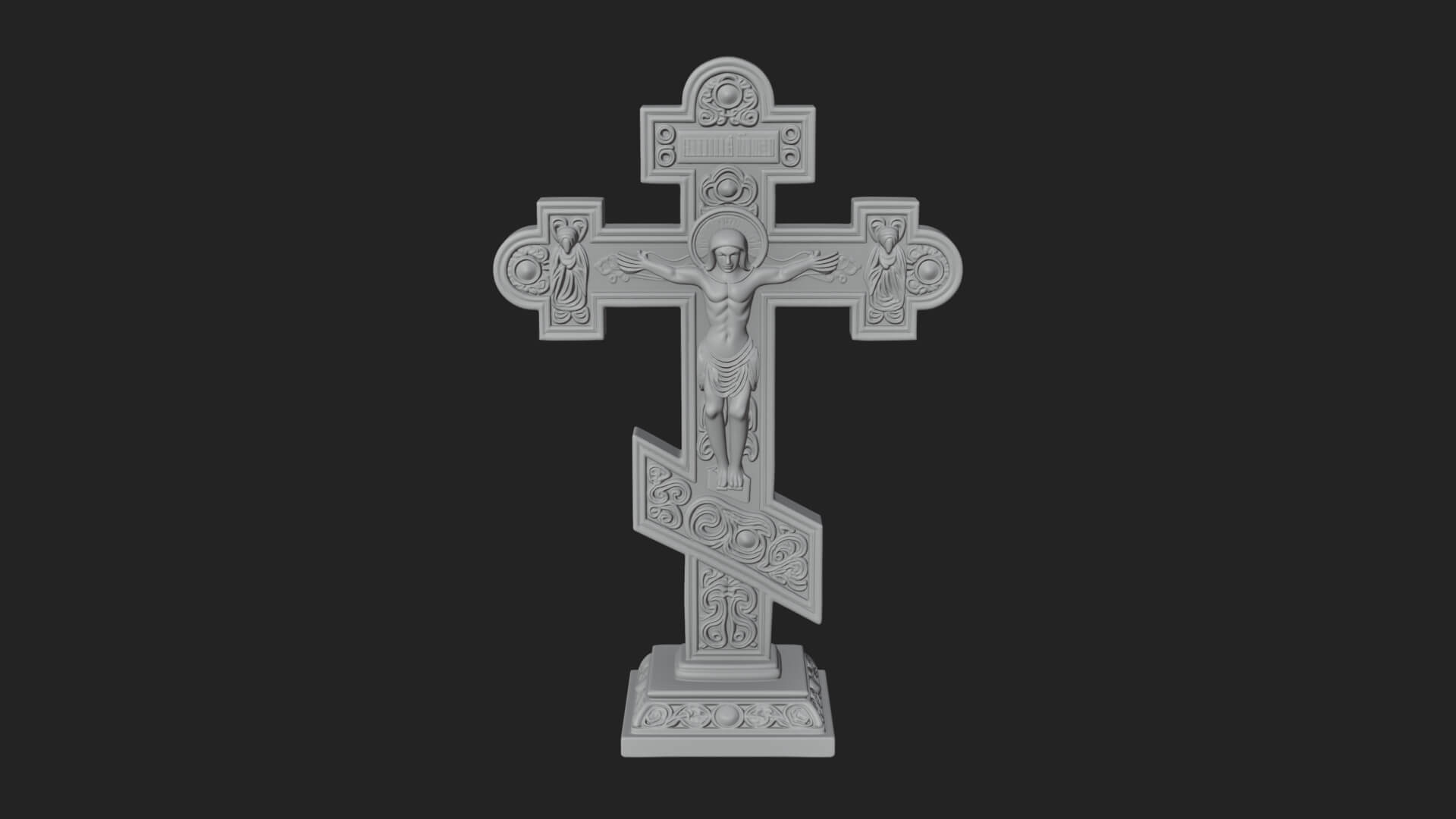 Gemmed Crucifix Cross Model Design 40 3D Print Model 3D Model