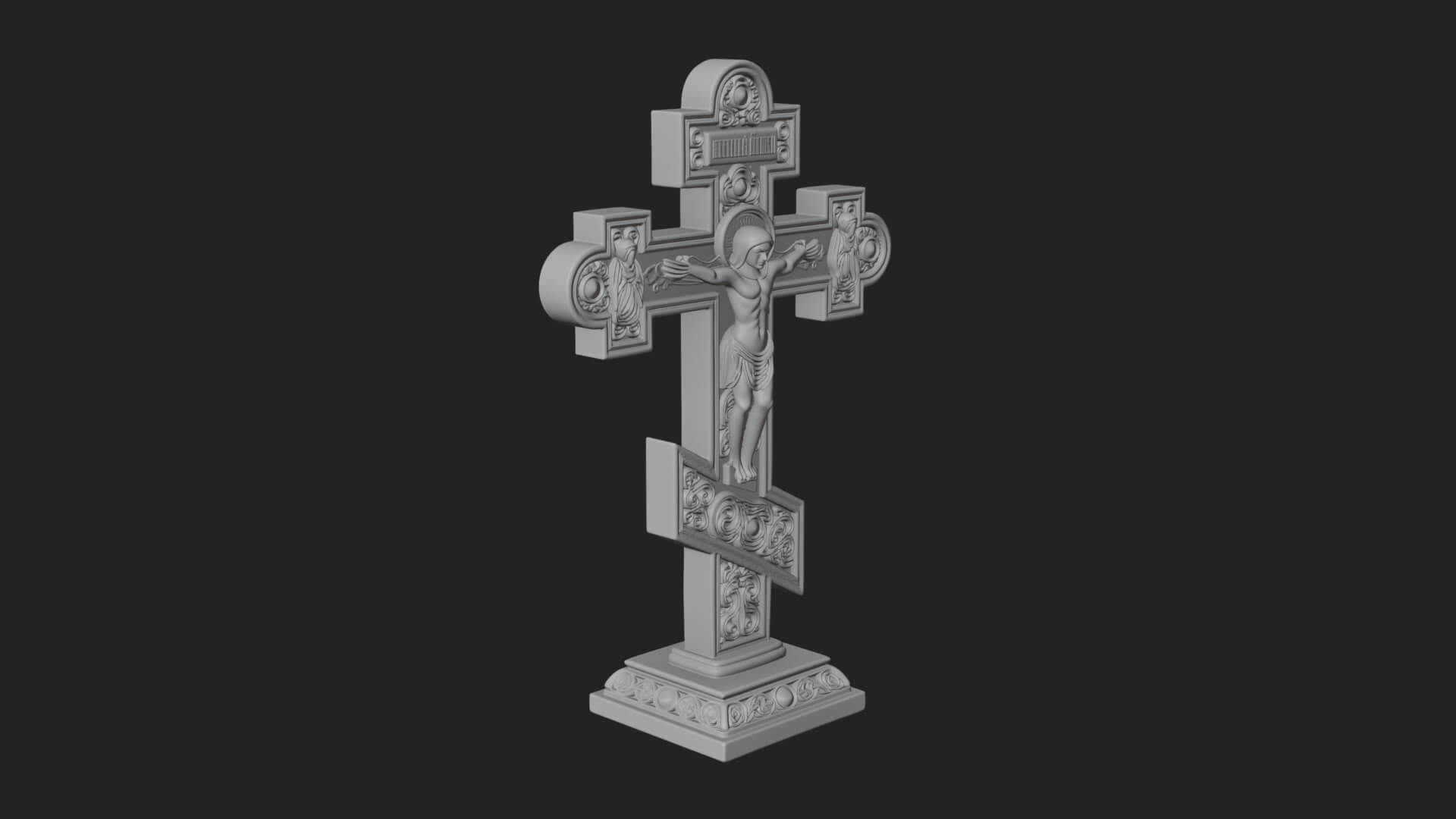 Gemmed Crucifix Cross Model Design 40 3D Print Model 3D Model