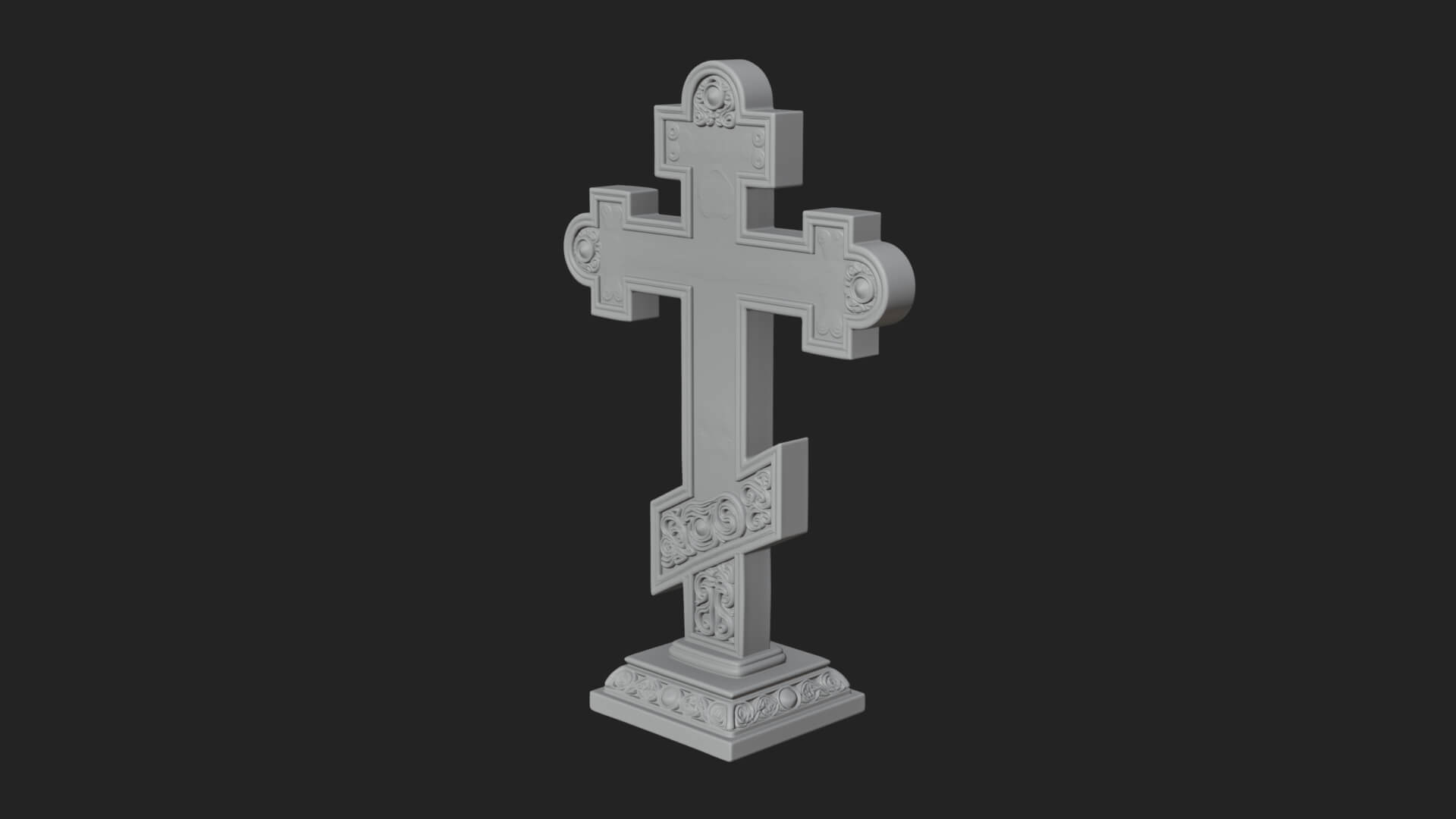 Gemmed Crucifix Cross Model Design 40 3D Print Model 3D Model