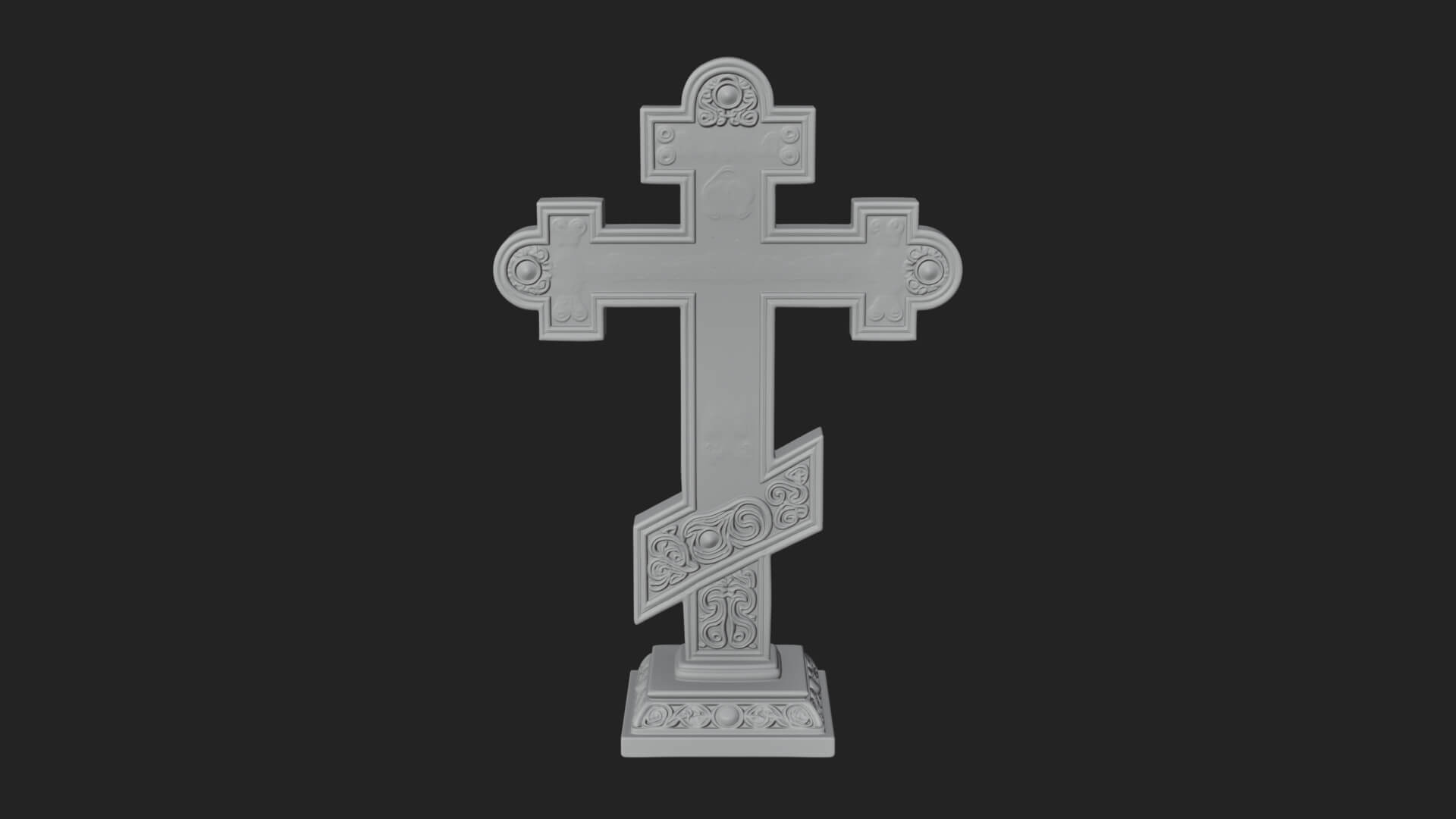 Gemmed Crucifix Cross Model Design 40 3D Print Model 3D Model