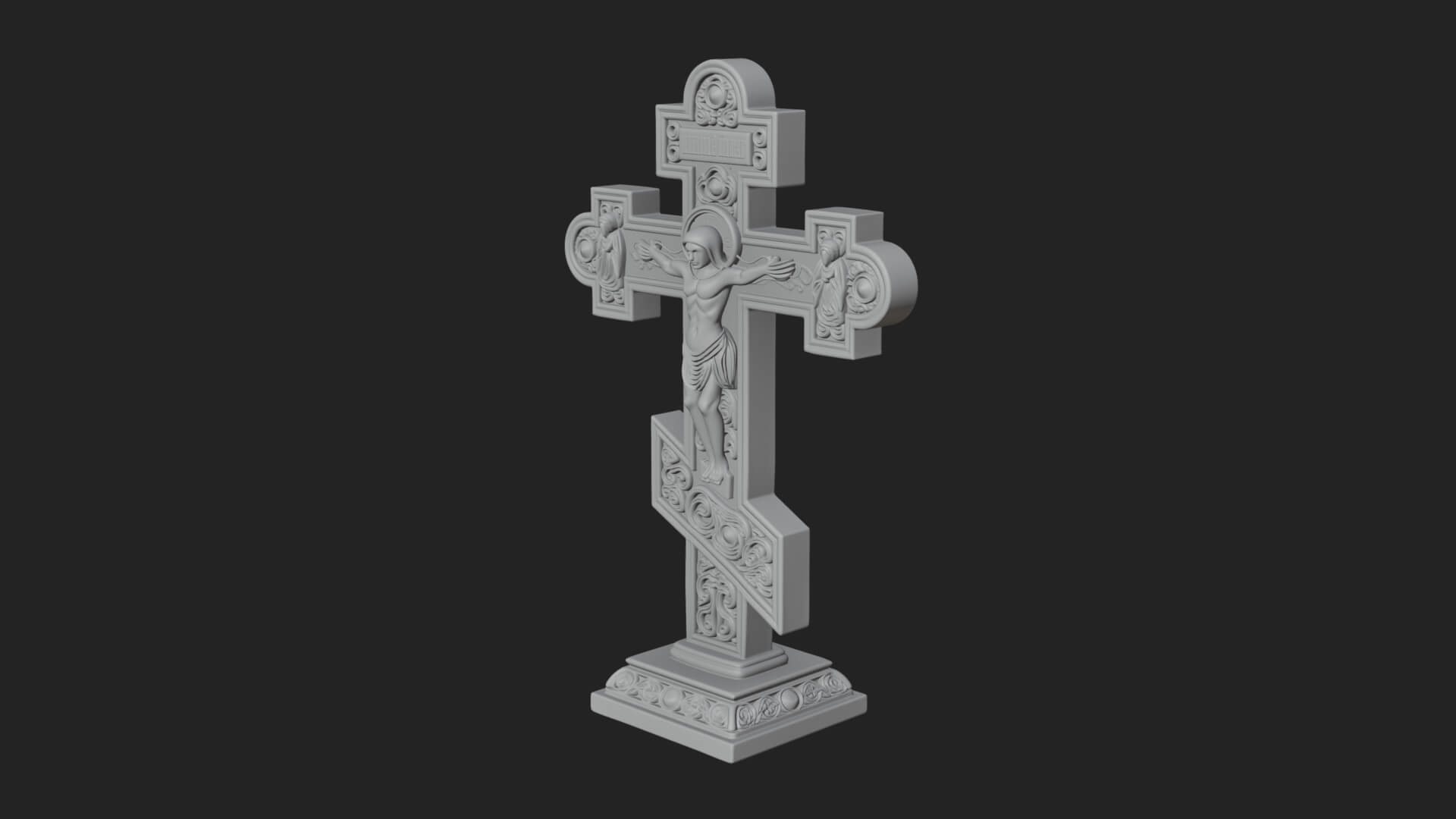 Gemmed Crucifix Cross Model Design 40 3D Print Model 3D Model