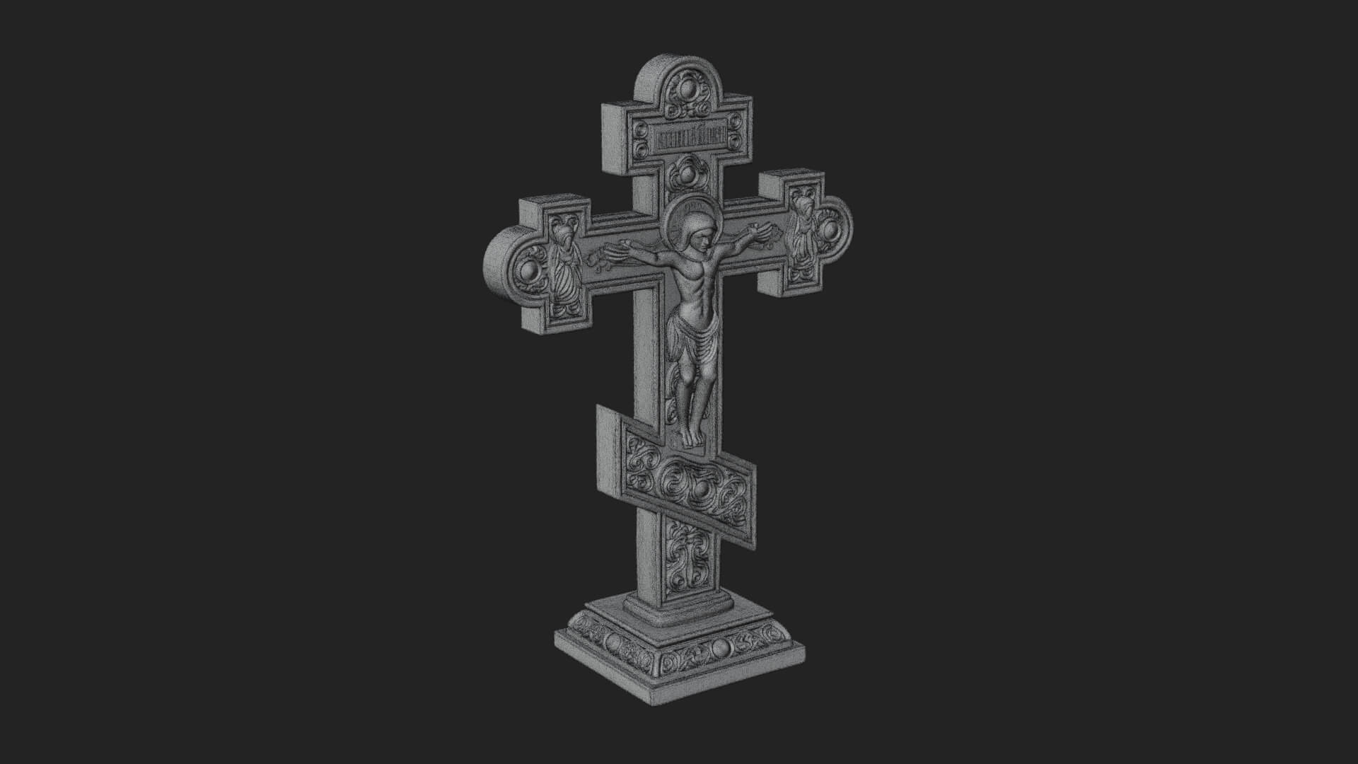 Gemmed Crucifix Cross Model Design 40 3D Print Model 3D Model